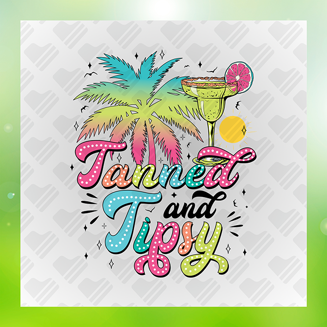 Tanned & Tipsy Ver.2 Summer Sticker