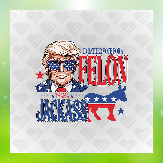 Felon Than A JackasTrump Sticker