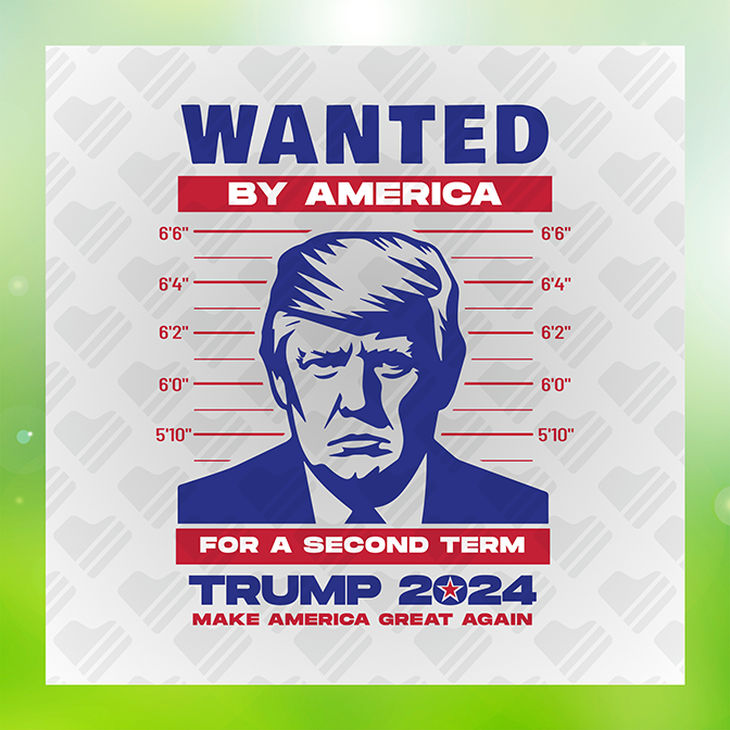 Wanted By American Trump 2024 Trump Sticker