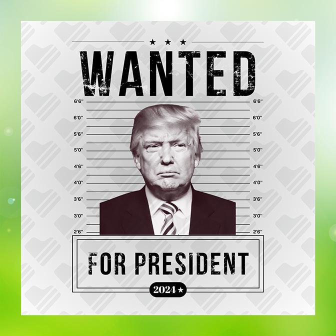 Wanted 4 President Trump Sticker