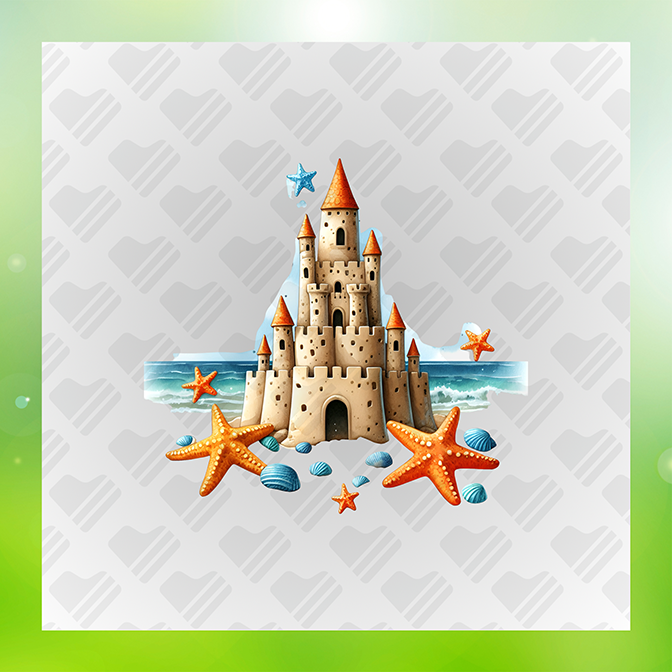Summer Sandcastle Splendor Summer Sticker