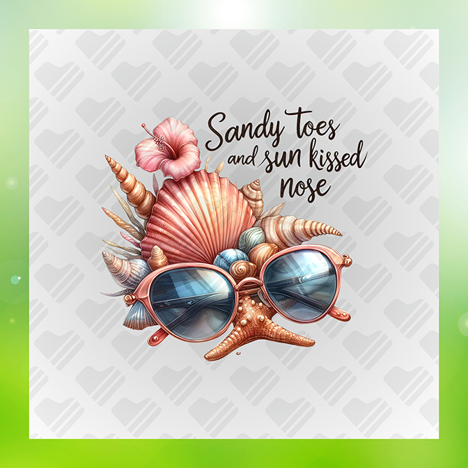 Sandy Toes And Sun-kissed Nose Ver. 2 Summer Sticker