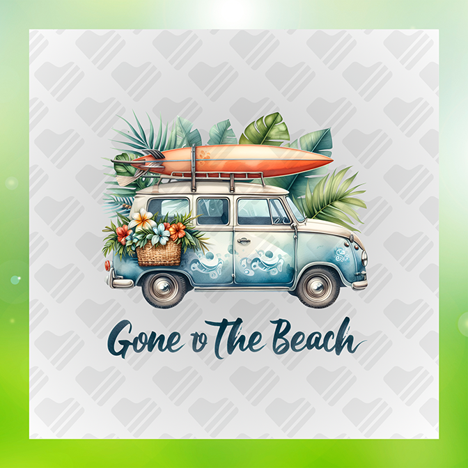 Gone To The Beach Summer Sticker
