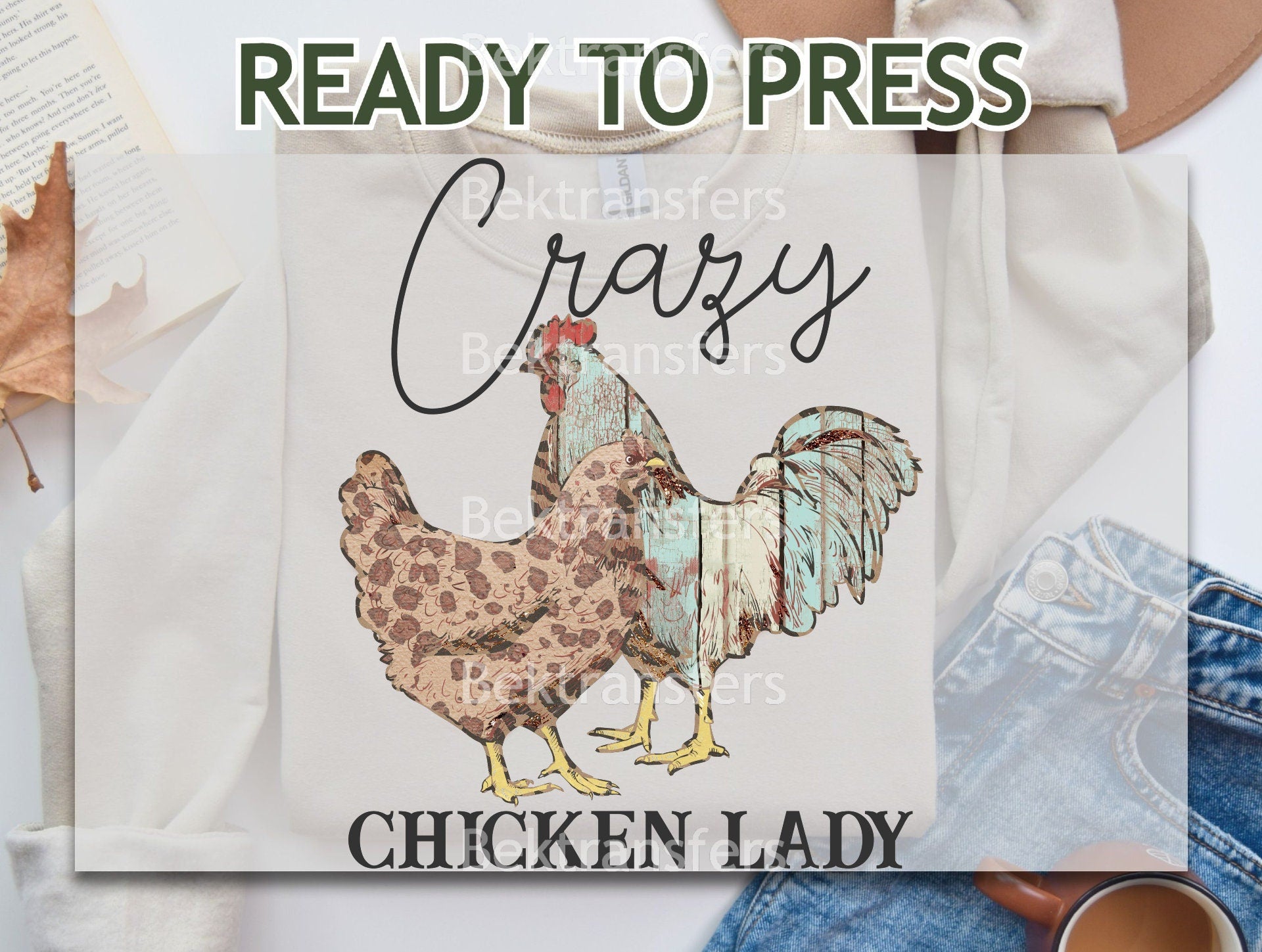 Crazy Chicken Lady Transfer