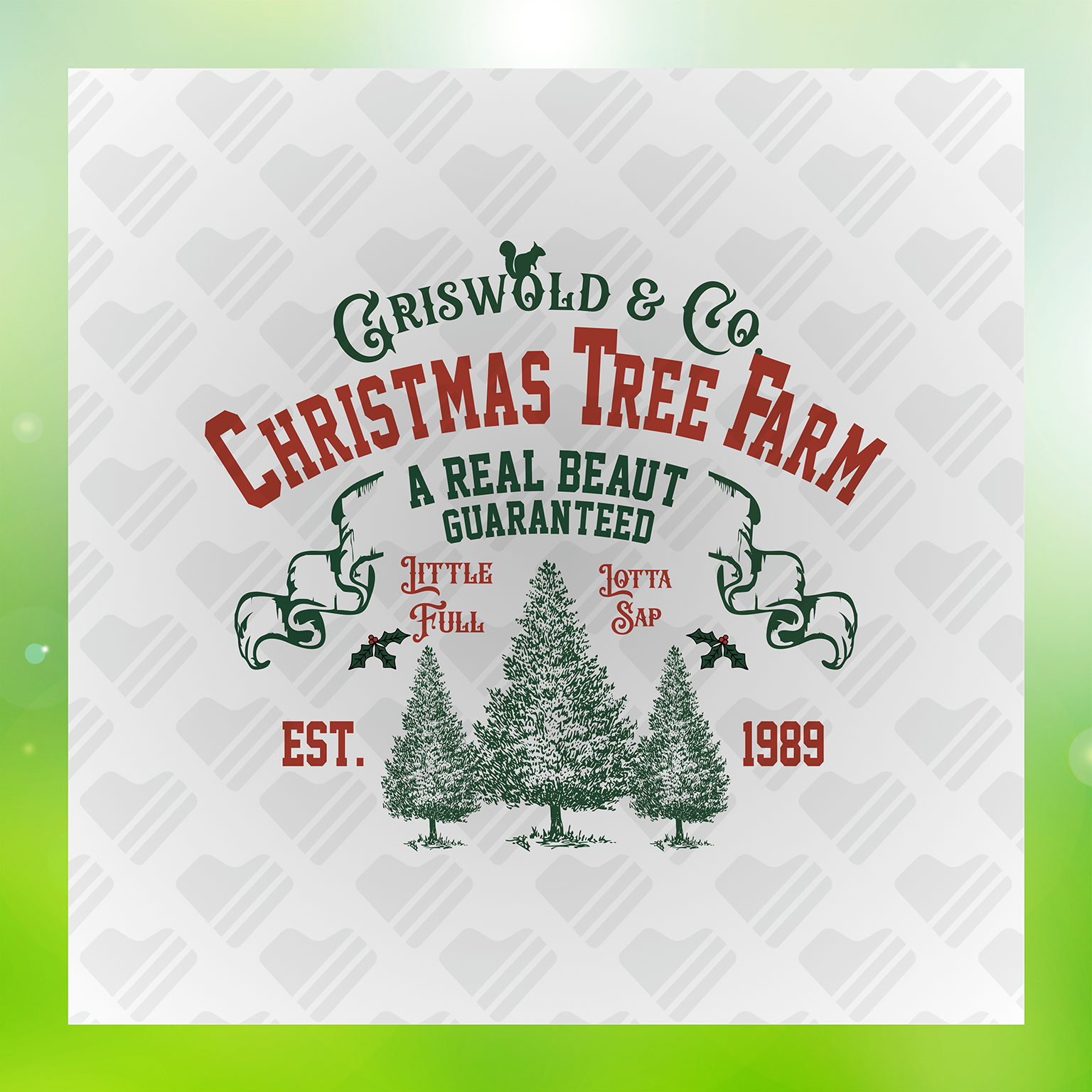 Holiday Christmas Tree Farm Transfer
