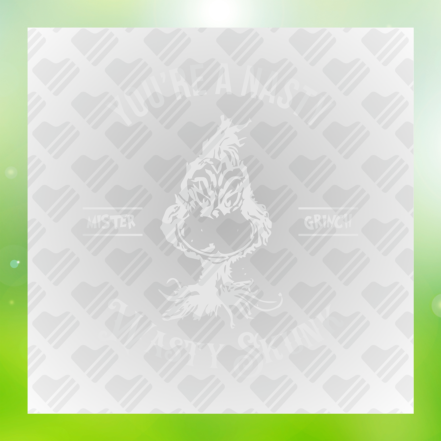 Nasty Wasty Skunk In White Transfer