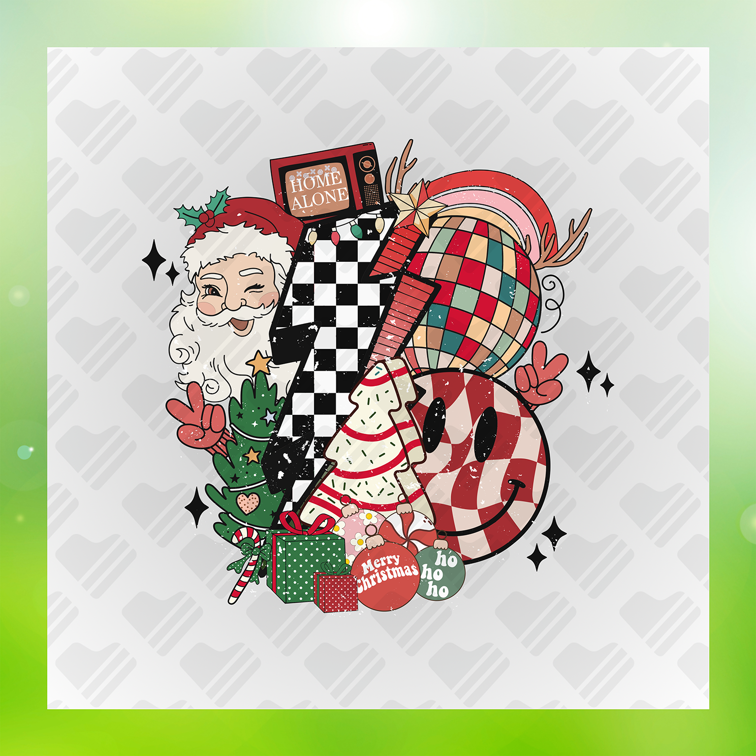 Xmas Groovy Santa Transfer