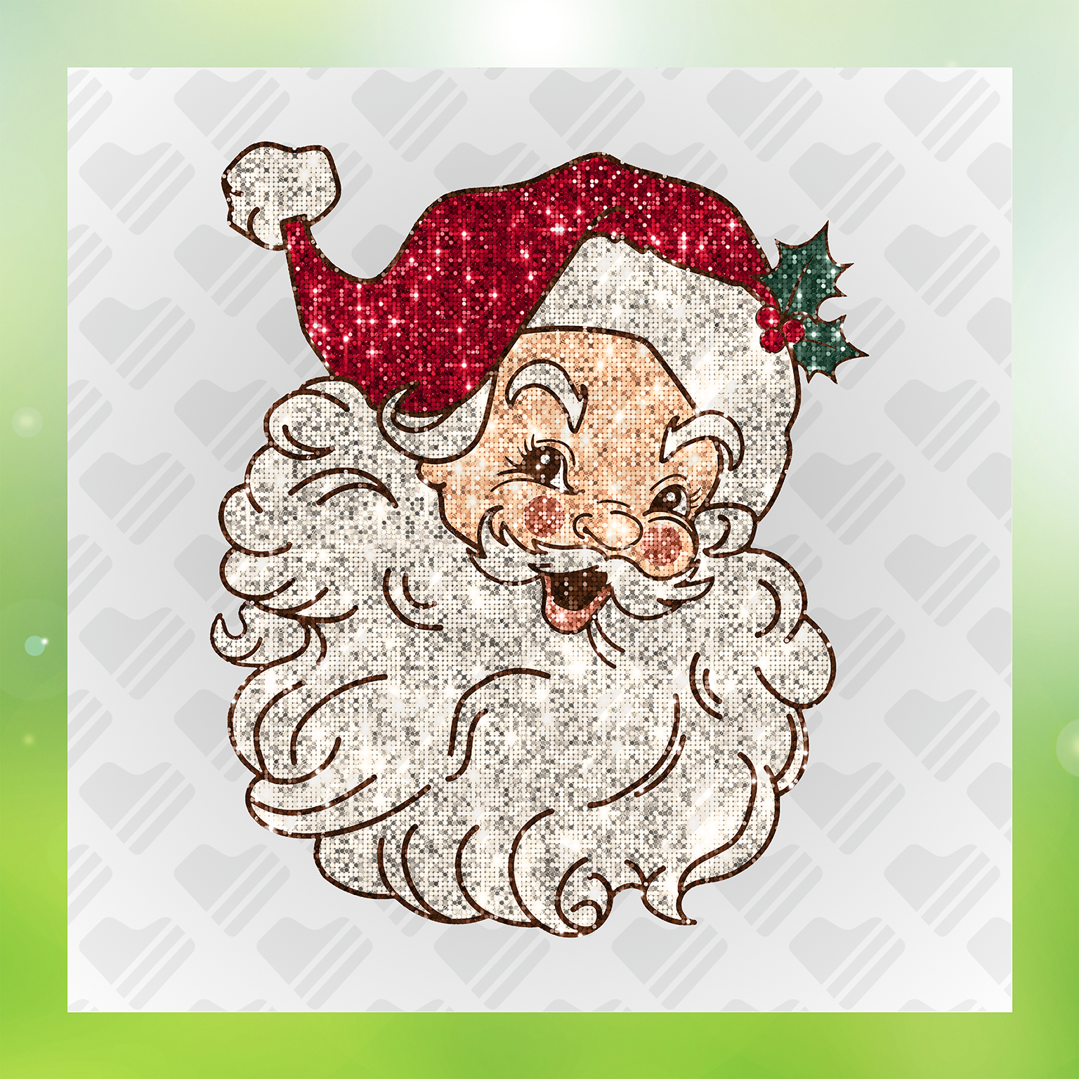 Xmas Red Santa Transfer