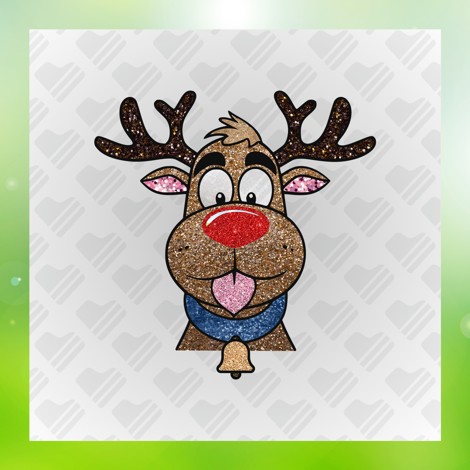 Glitter Rudolph Transfer