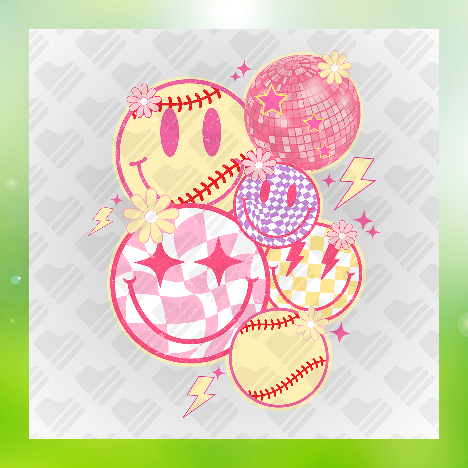 Retro Pop Art Emojis Transfer