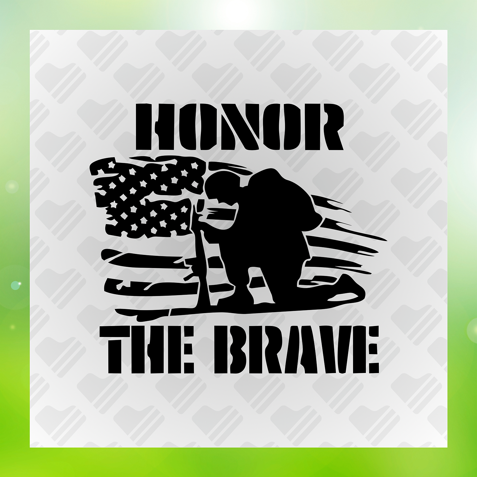 Patriotic Soldier Flag Transfer