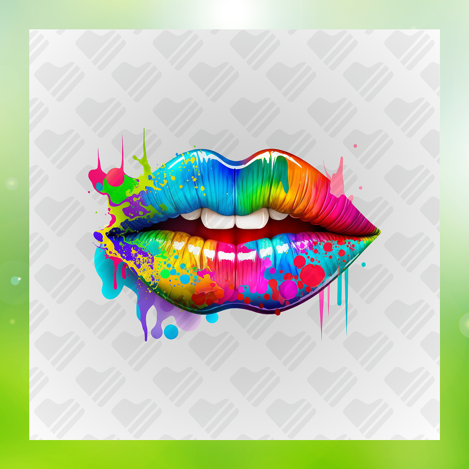 Color Splash Kiss Transfer