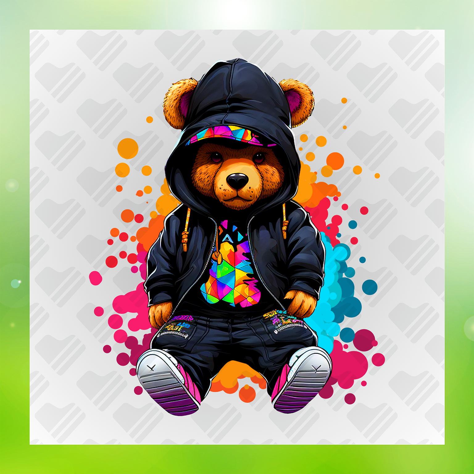 Hoodie Bear Transfer