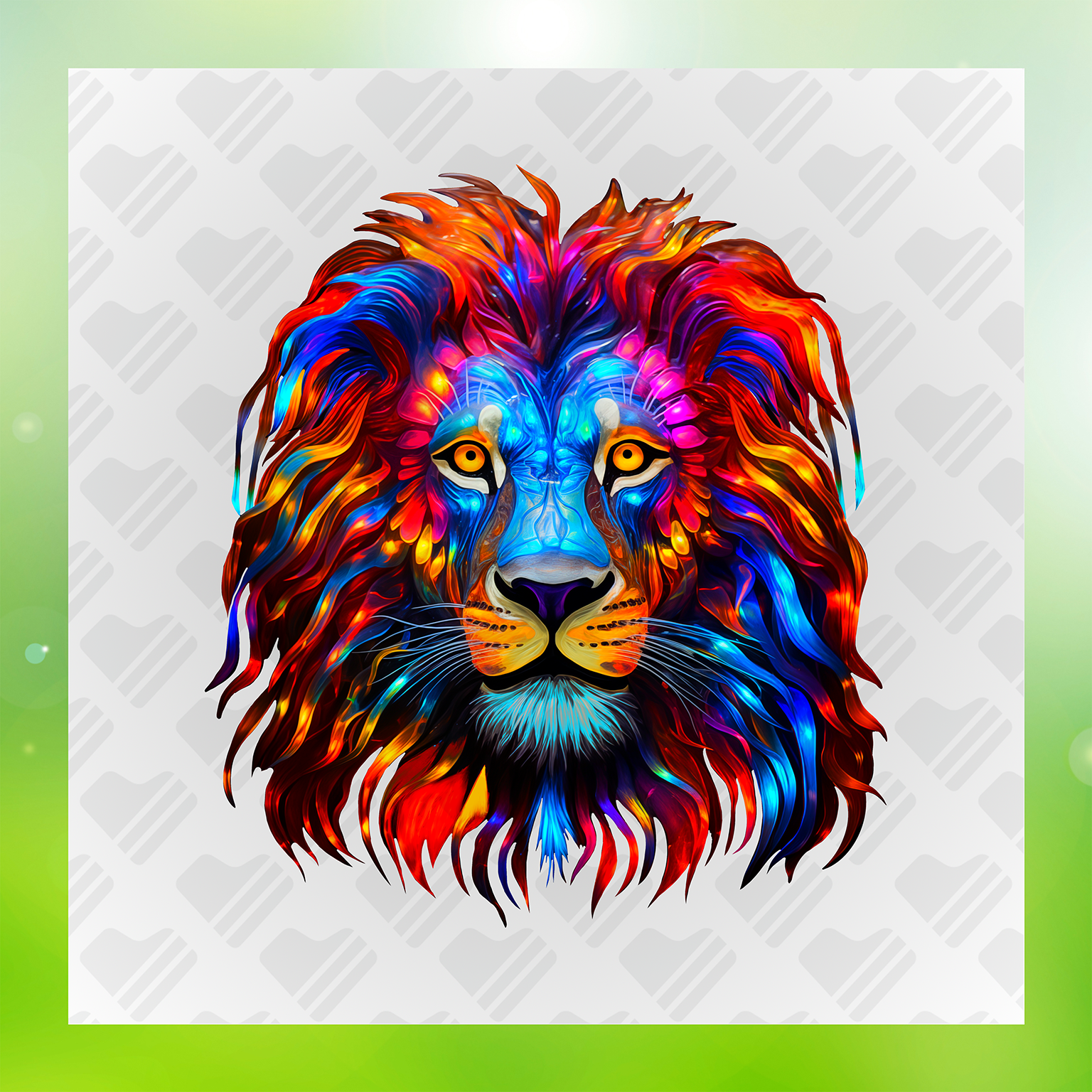 Colorful Lion Transfer
