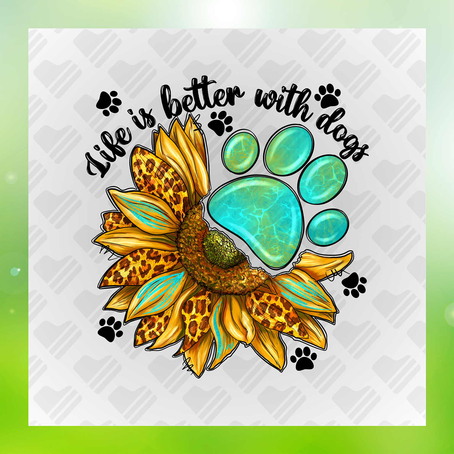 Life Is Better With Dogs, Dog Lovers Transfer