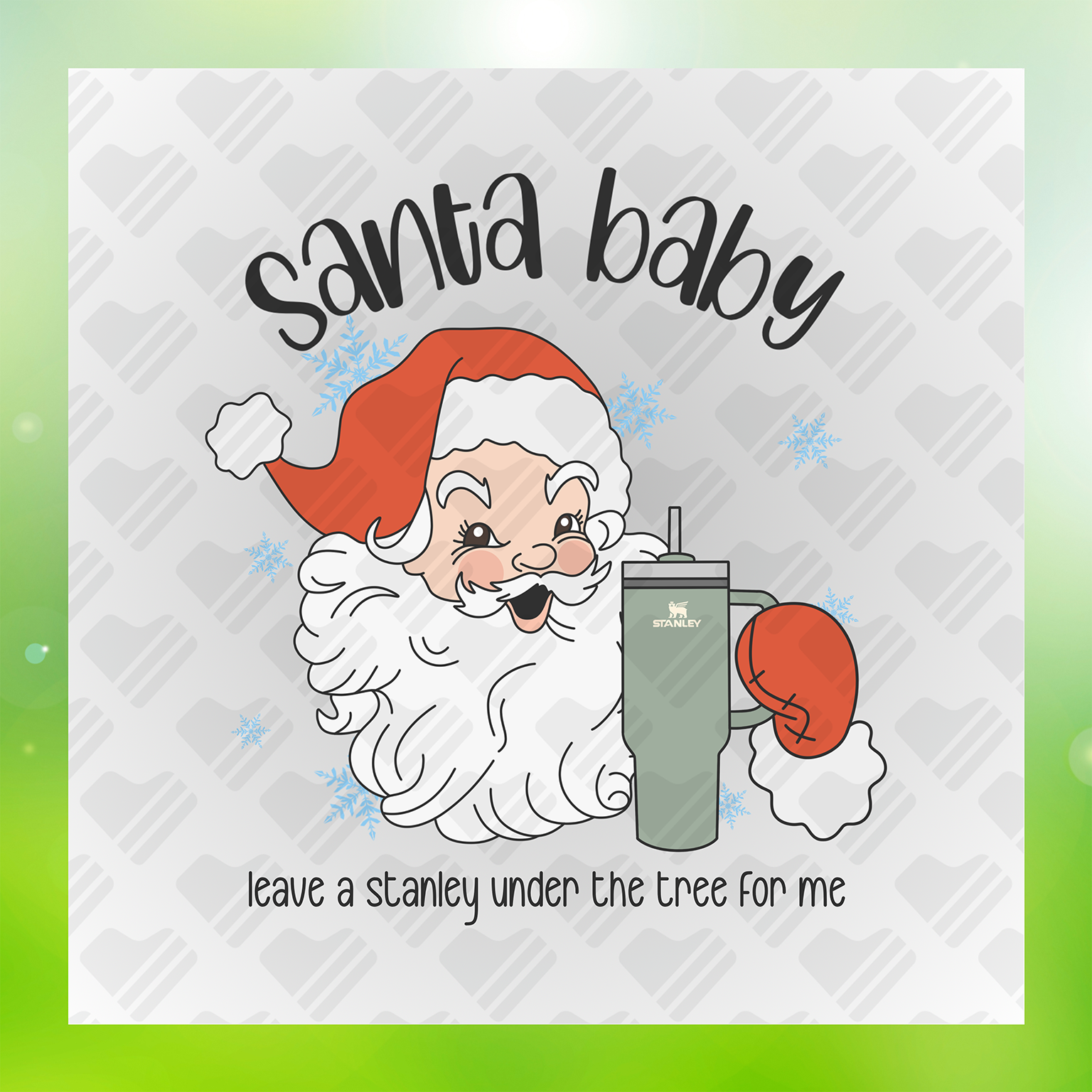 Santa Baby Christmas Transfer