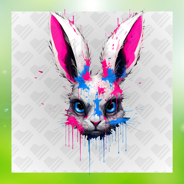 Color Splash Rabbit Transfer – One Heart Apparel