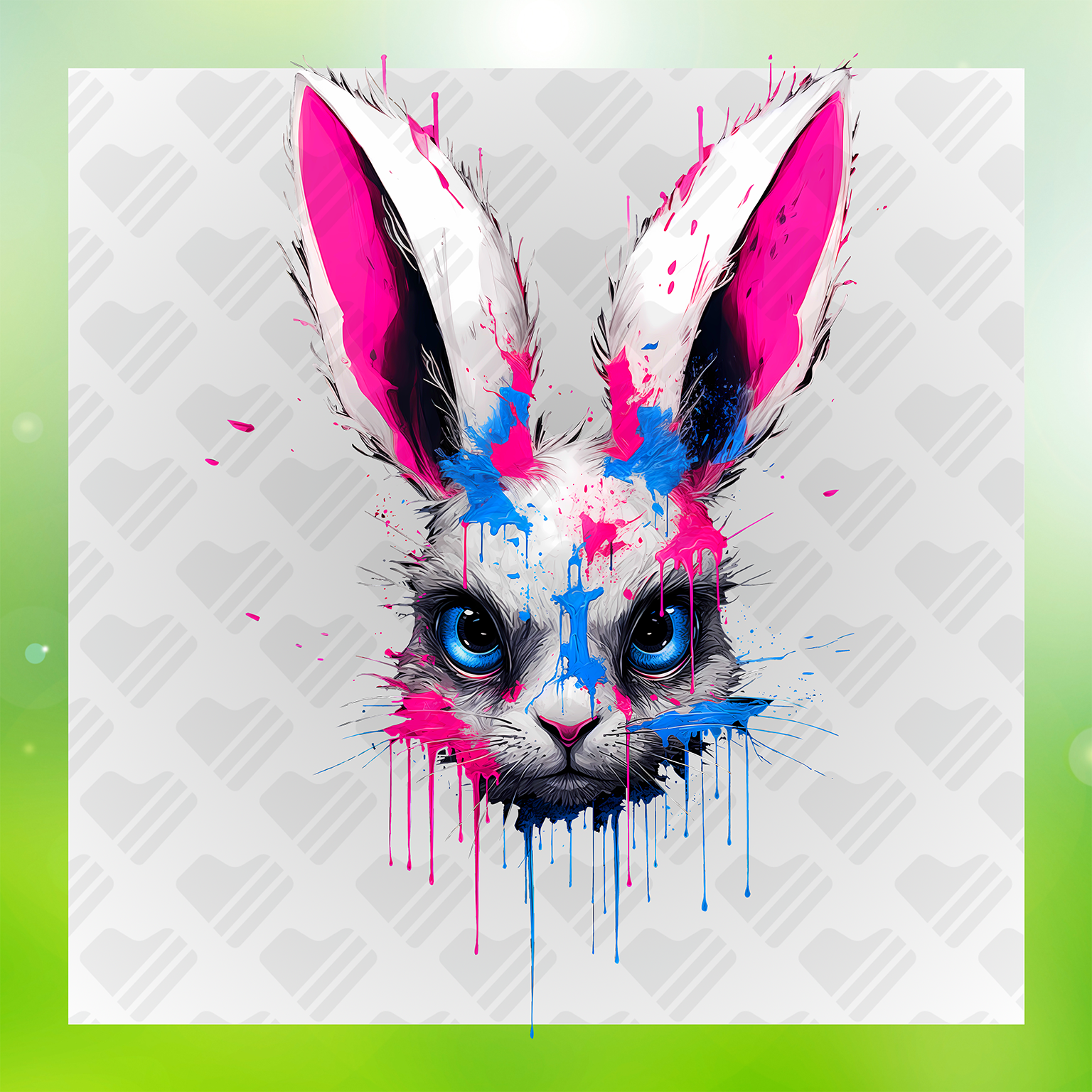Color Splash Rabbit Transfer
