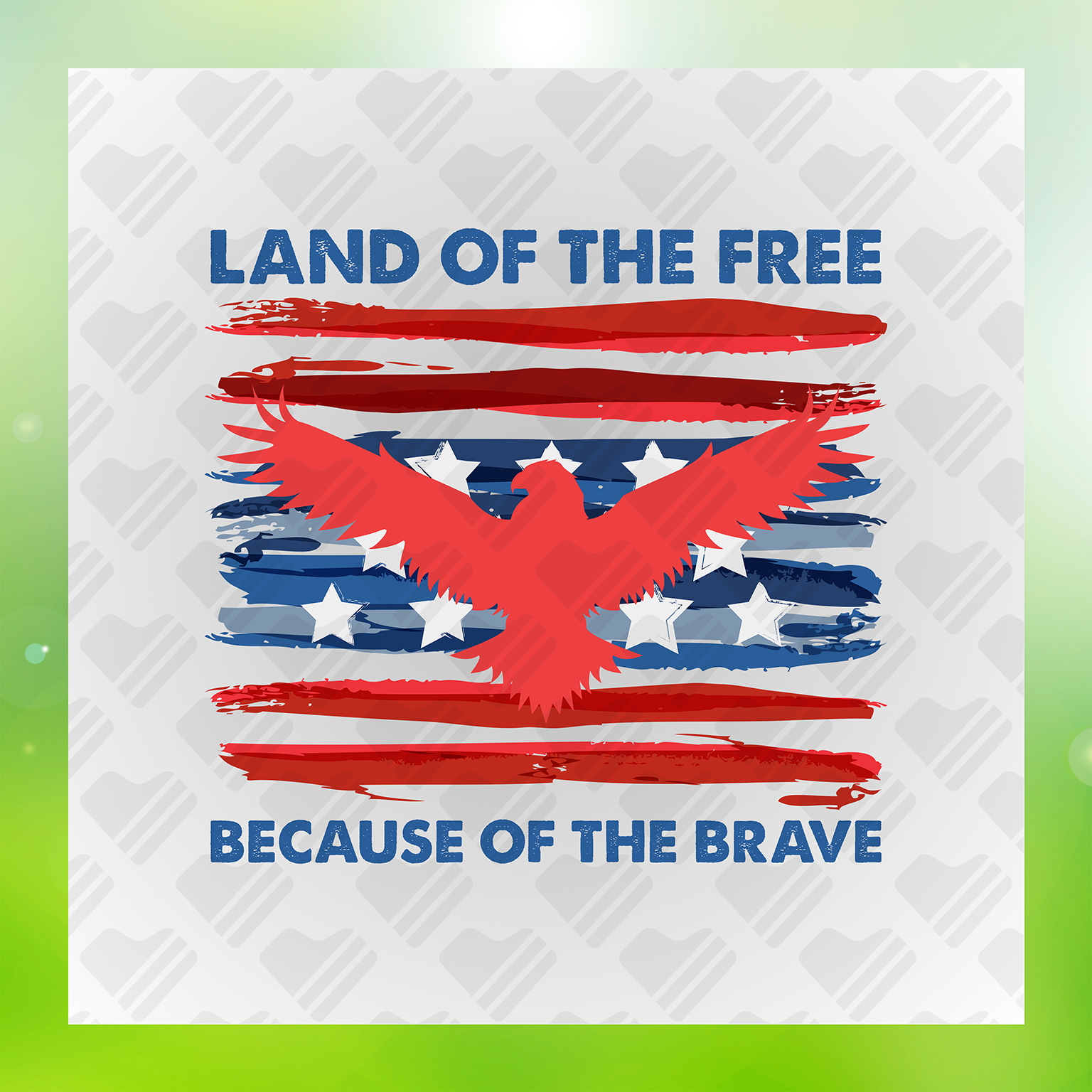 Because Of The Brave Colorful Transfer