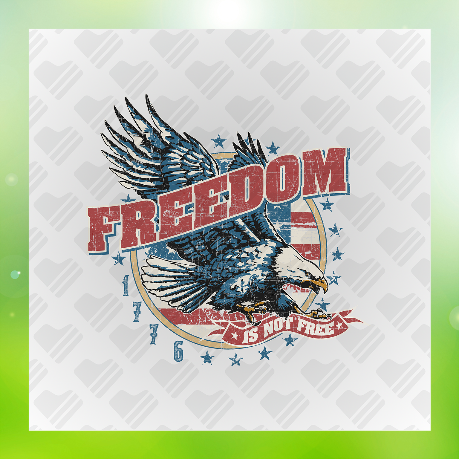 Freedom Is Not Free Colorful Transfer