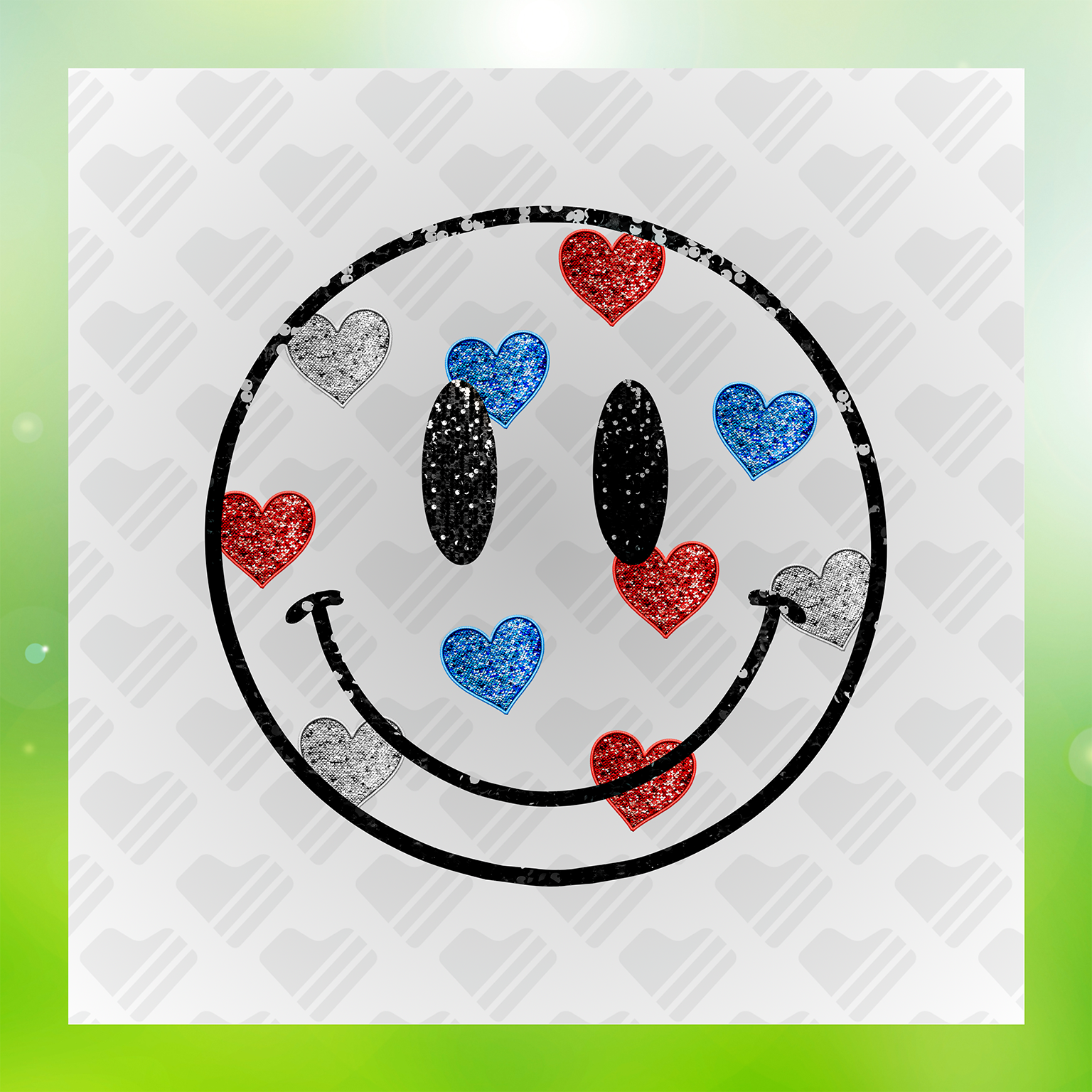 Red White And Smiles Transfer