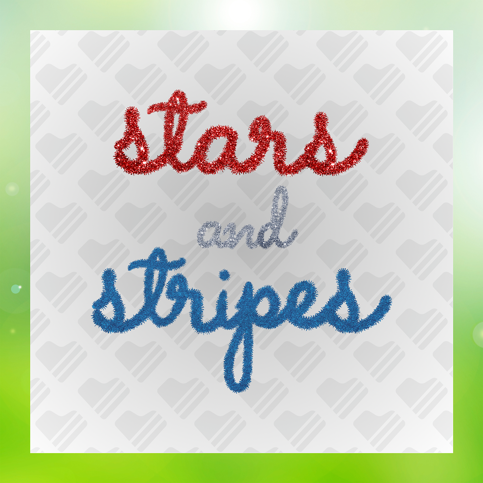 Red White And Blue Stars And Stripes Transfer