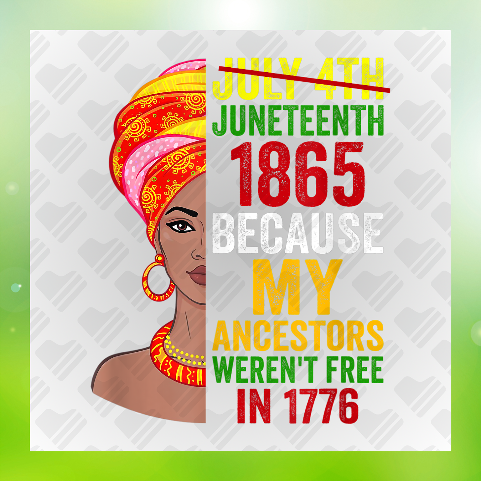 Elegant Juneteenth 1865 Transfer