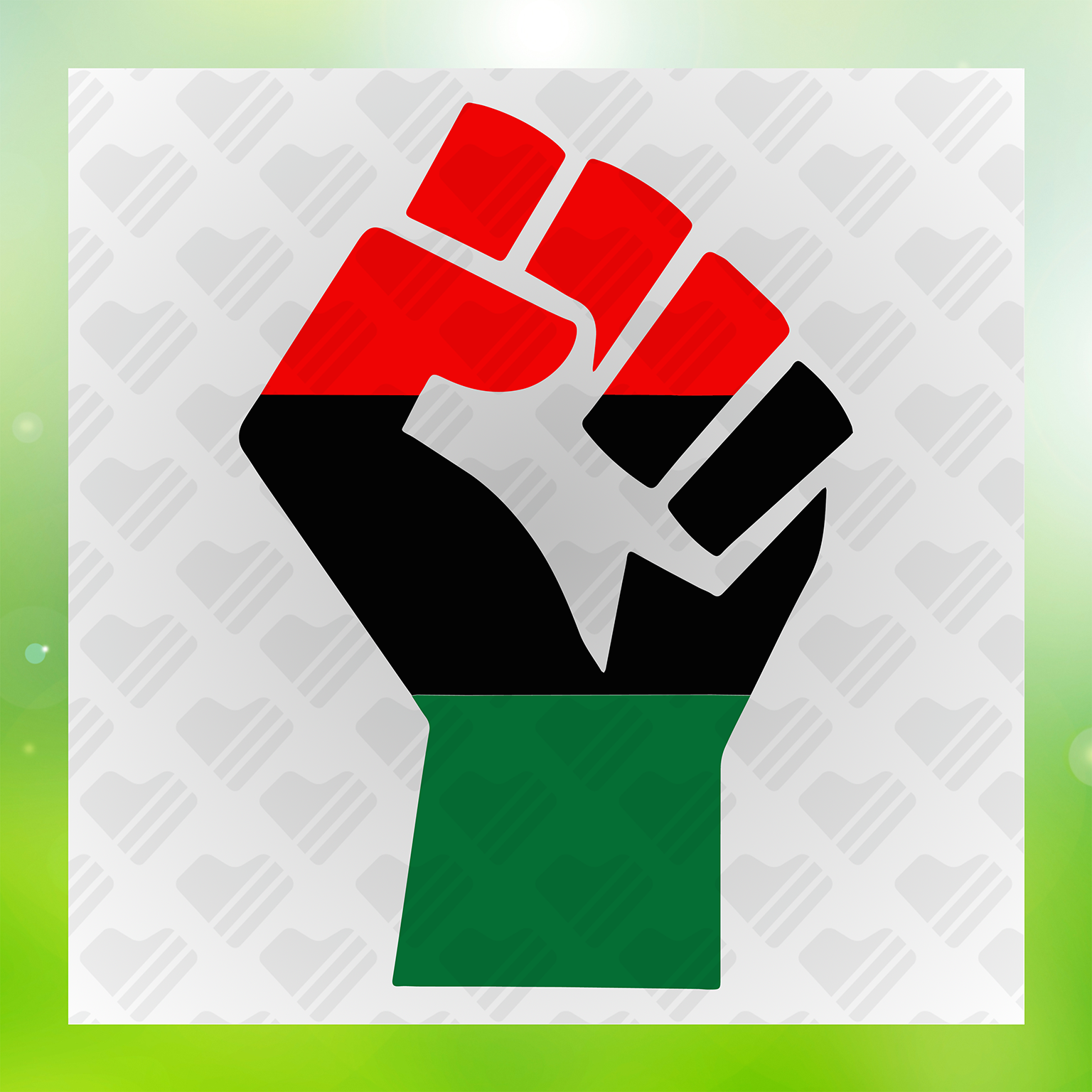 Juneteenth Black Power Fist Transfer