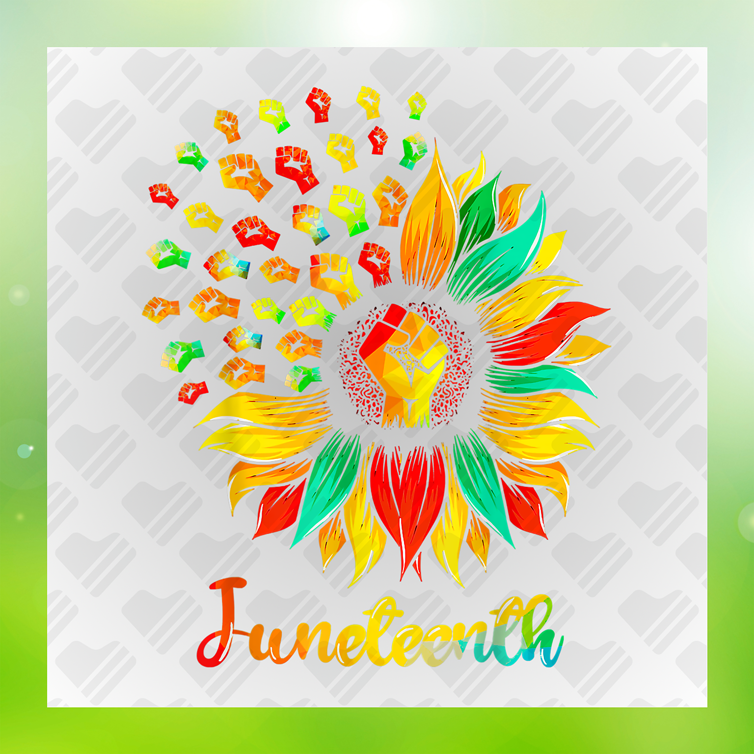 Radiant Sunflower Fist Transfer