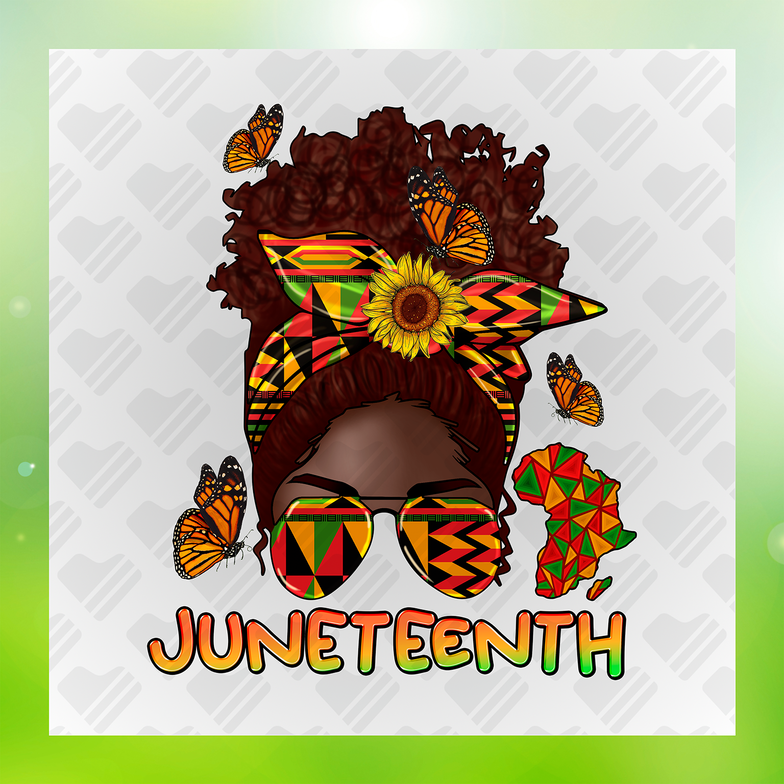 Sunflower & Butterfly Transfer