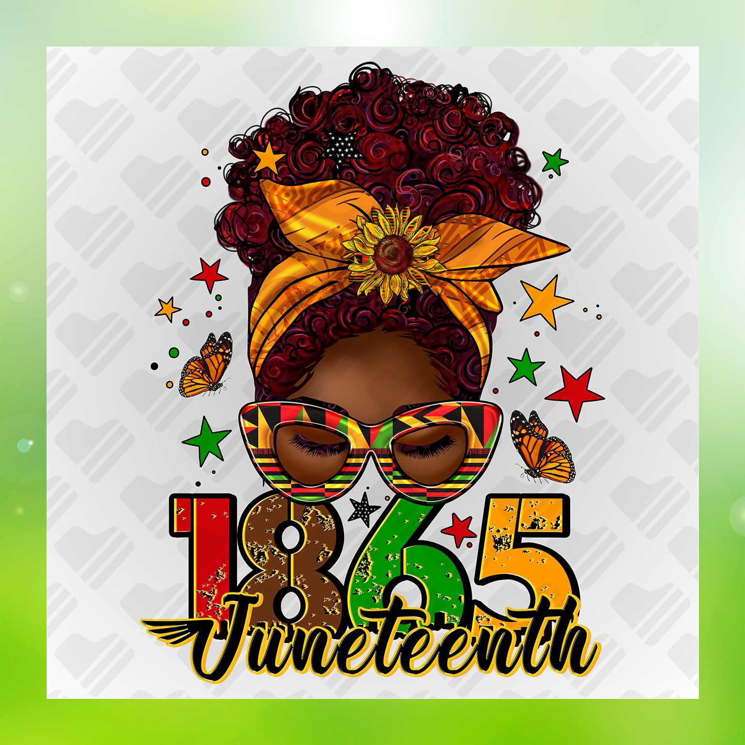 Juneteenth 1865 Heat Transfer Design - Vibrant & Bold Decor