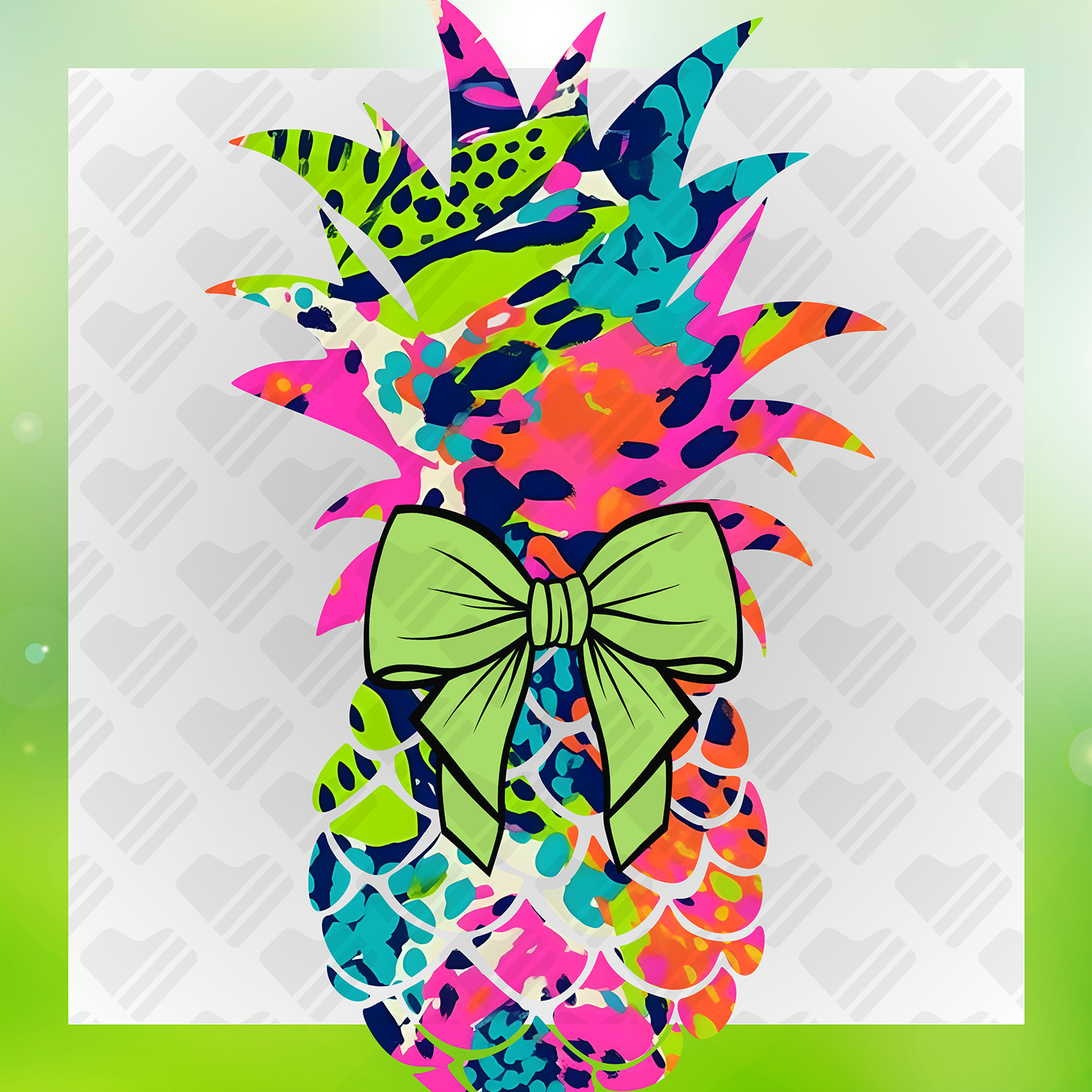 Colorful Pineapple Transfer