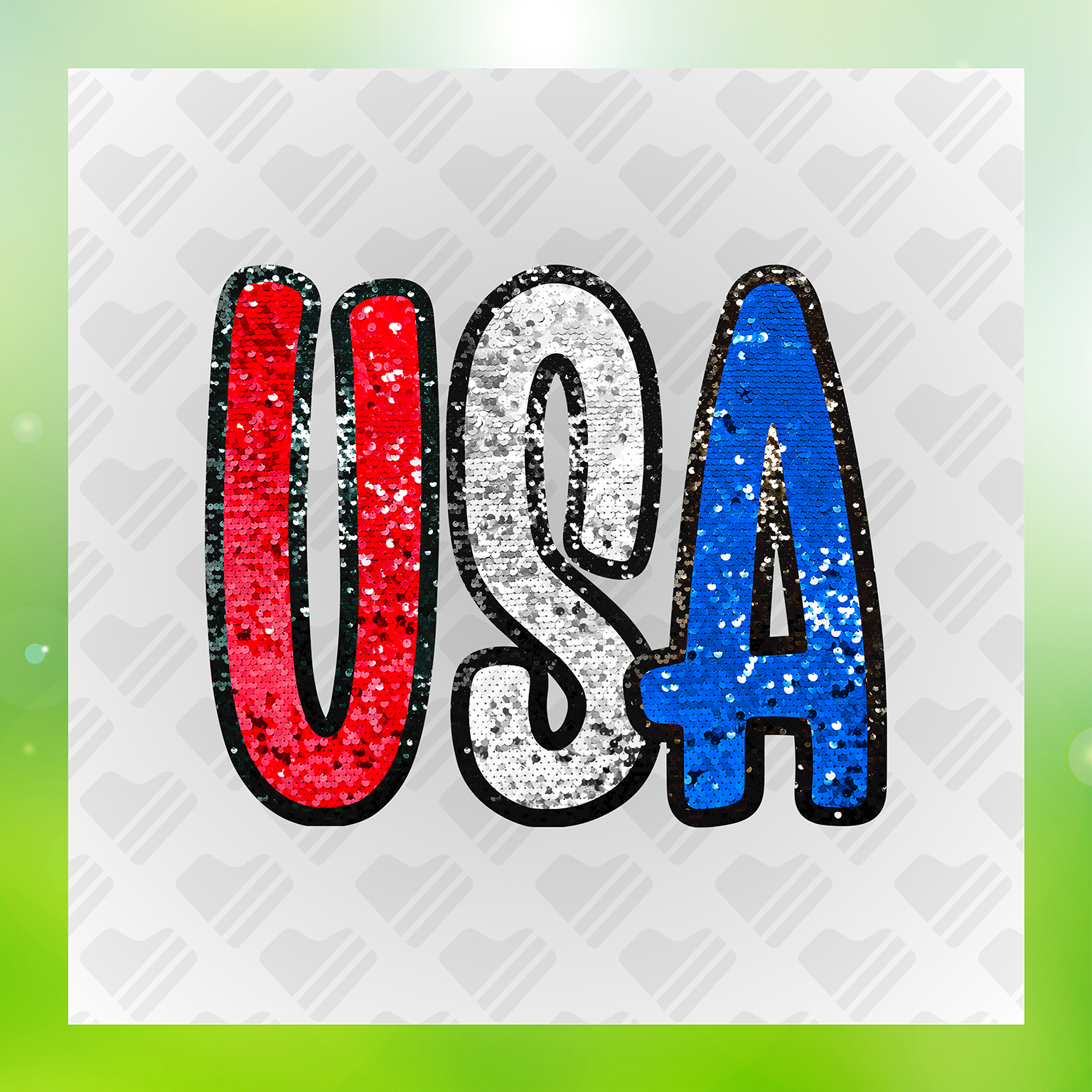 USA Glitter Look Transfer