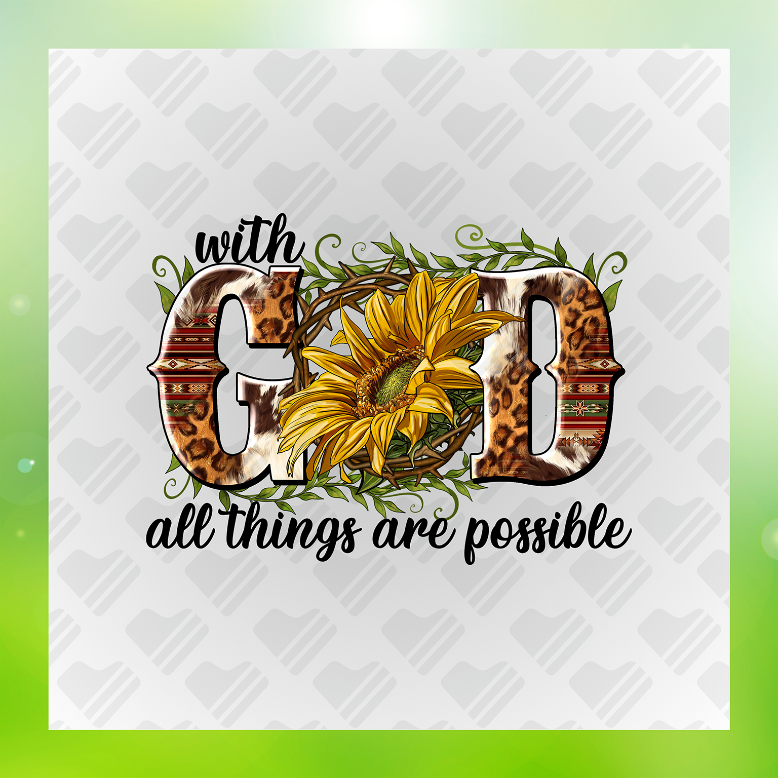 With God All Things Are Possible Transfer