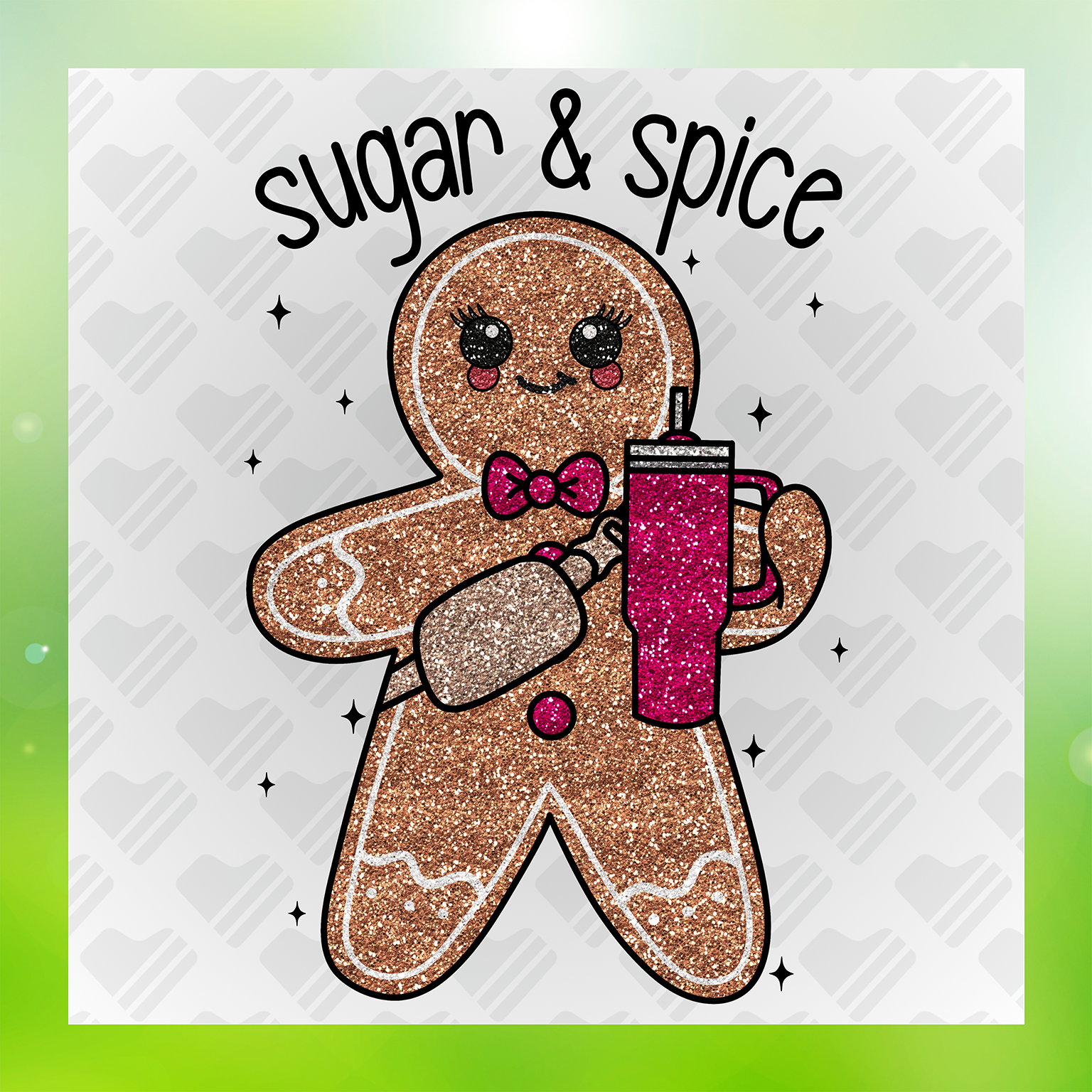 Gingerbread Man Sugar & Spice Transfer