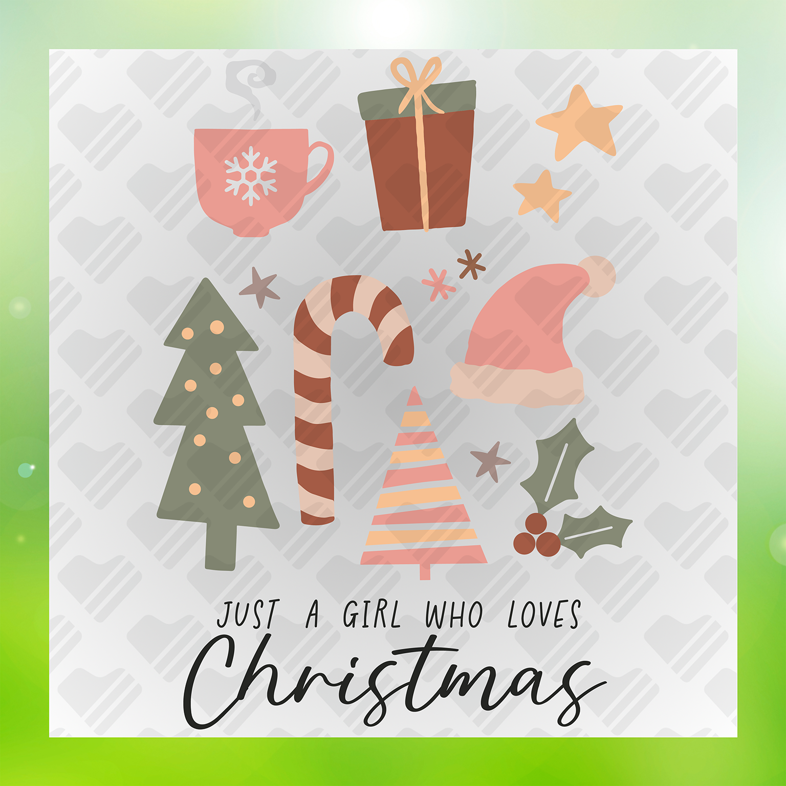 Girl Who Loves Christmas Transfer