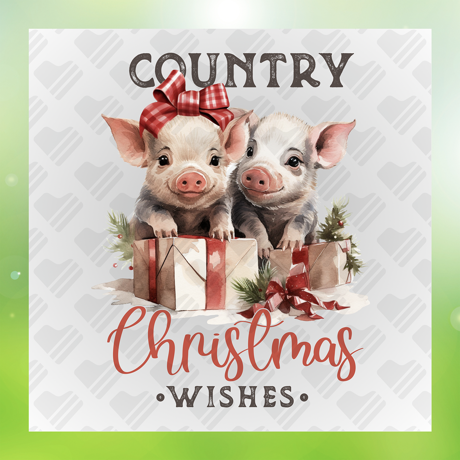 Country Xmas Wishes Transfer