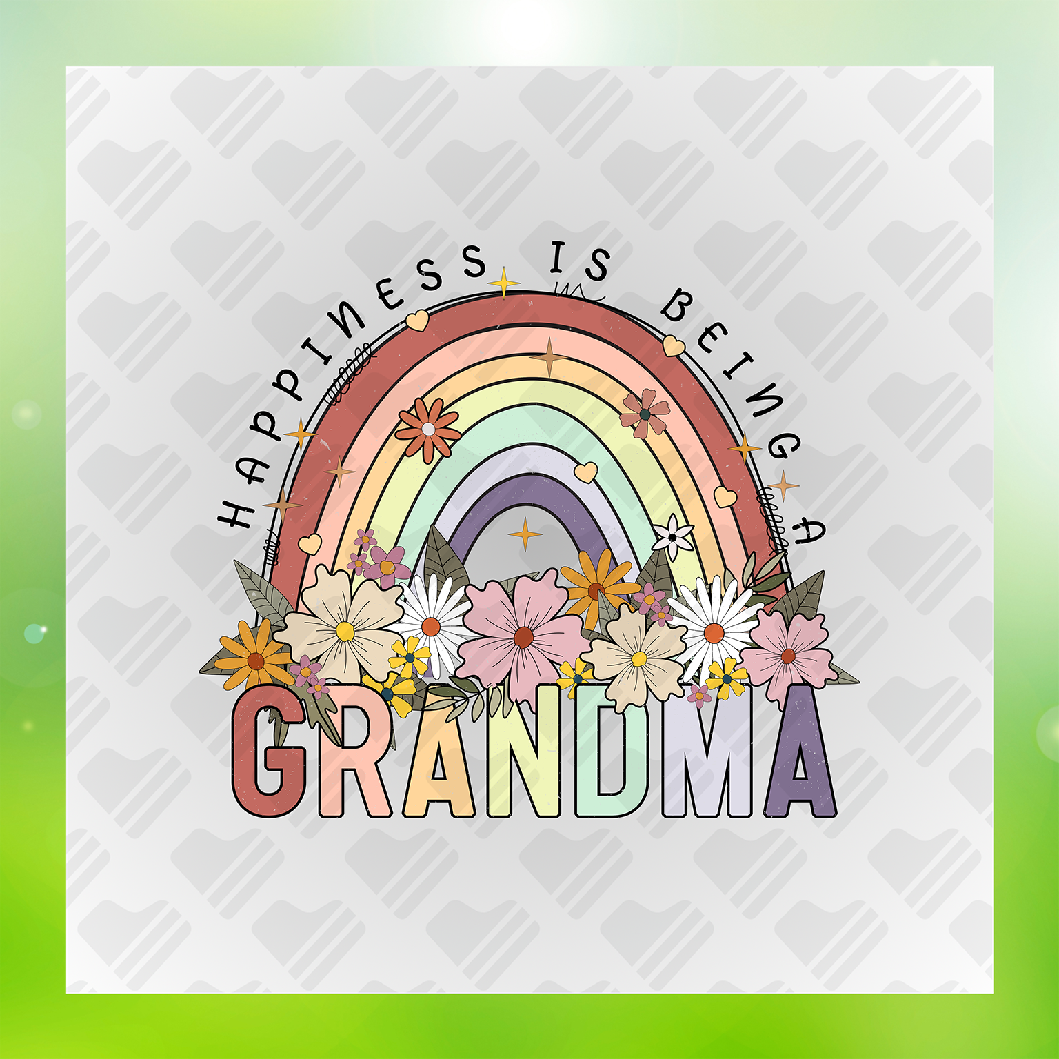 Grandma Love Happiness Is being A Grandma Transfer