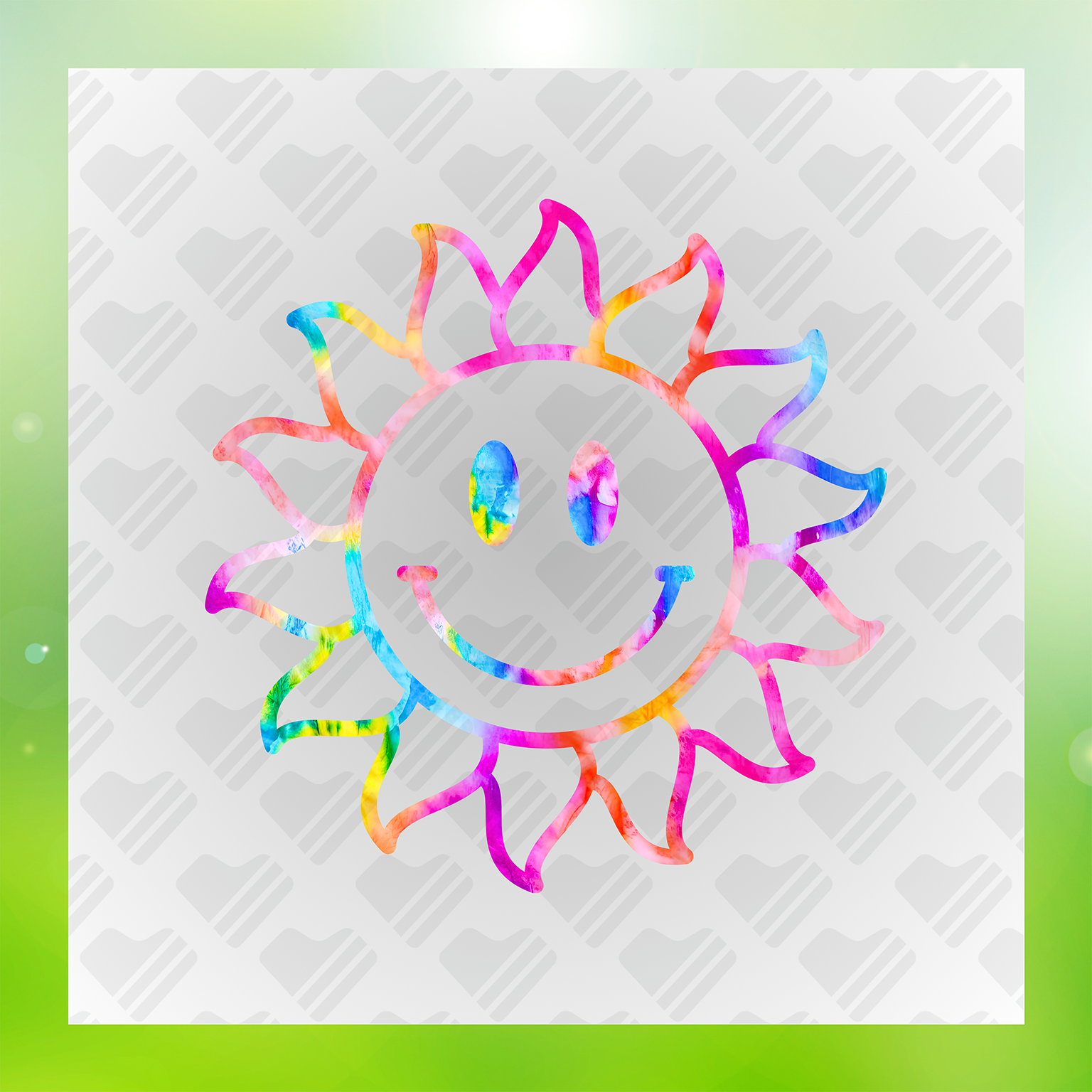 Colorful Smiling Sun Transfer