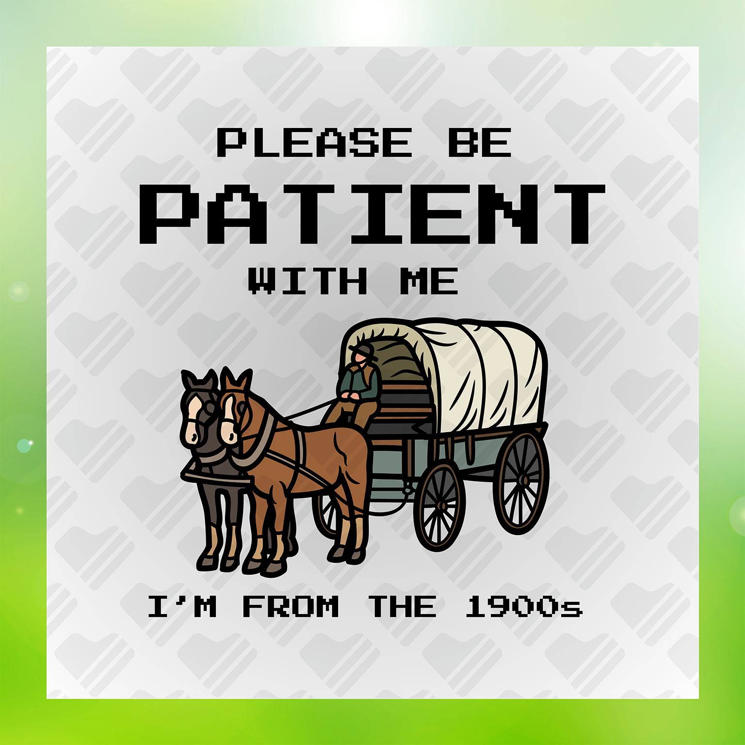 Please Be Patient With Me Colorful Transfer