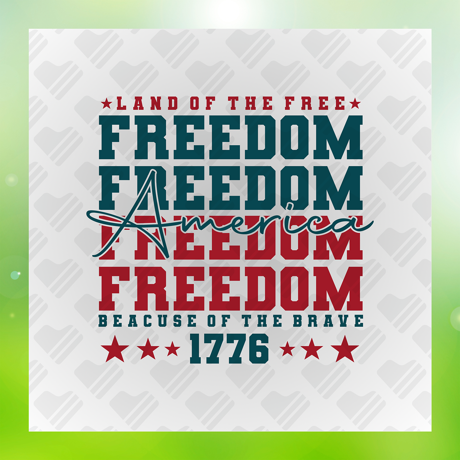 Freedom Because Of The Brave 1776 Transfer