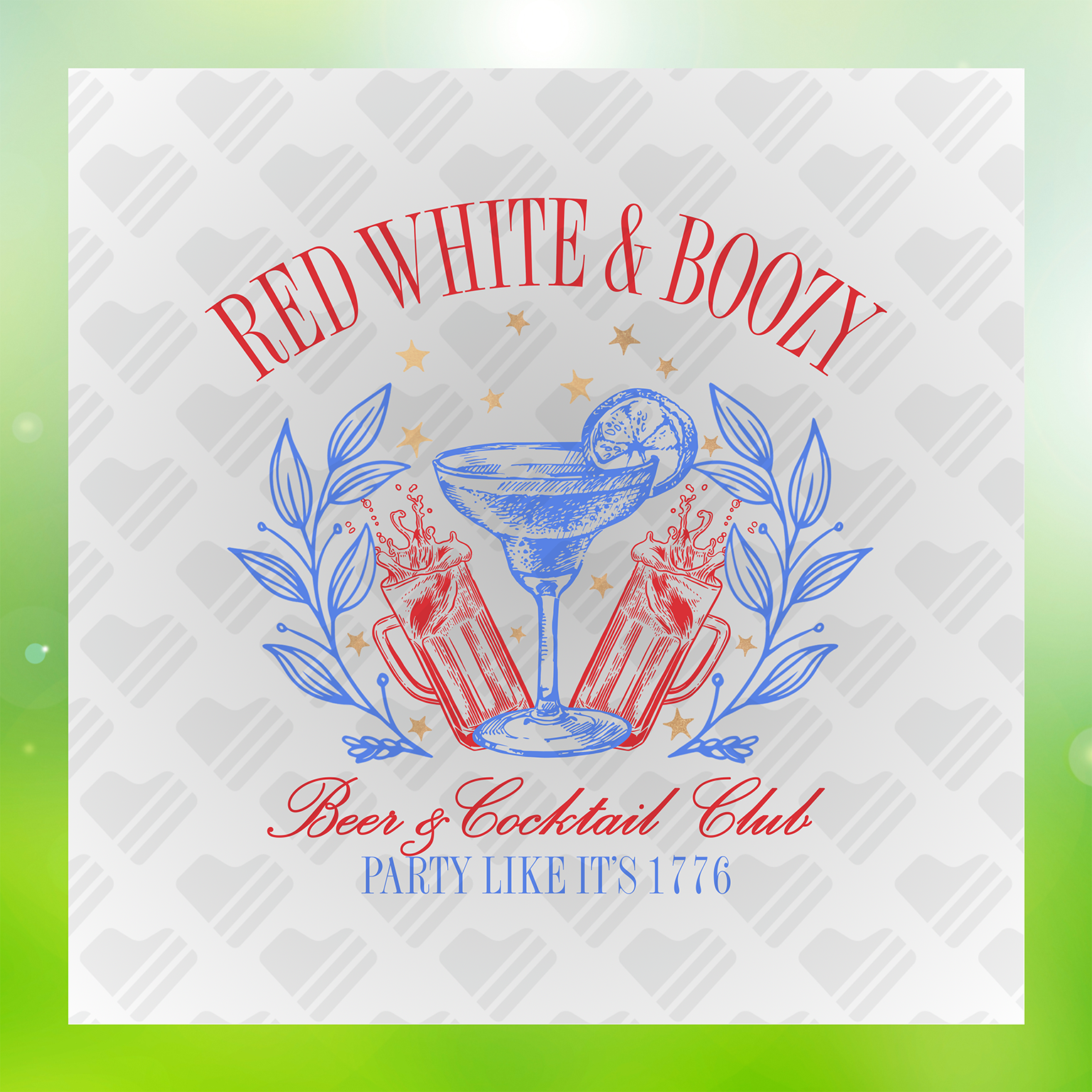 Red White & Boozy Beer and Cocktail Club Transfer