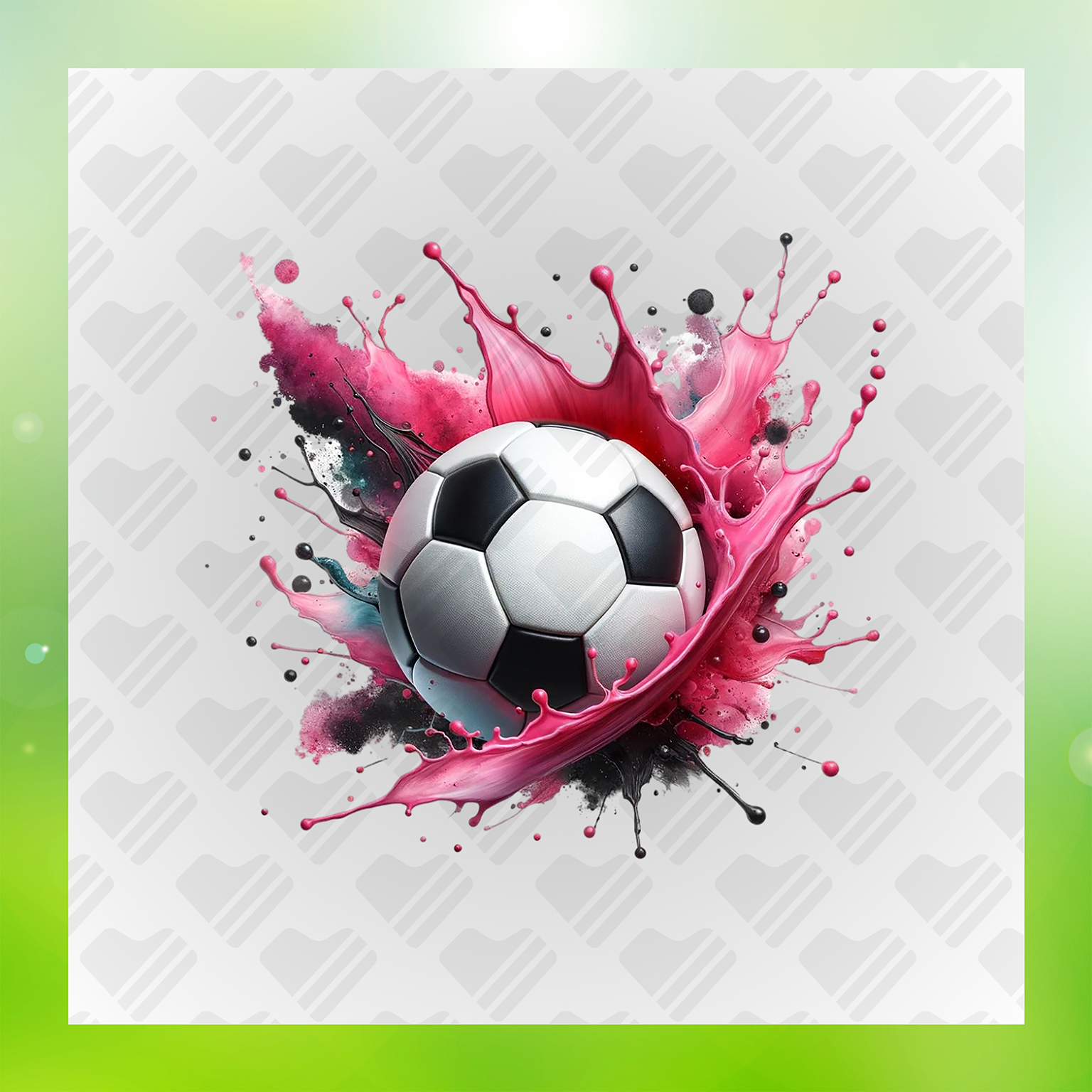 Soccer Pink Passion Soccer Transfer