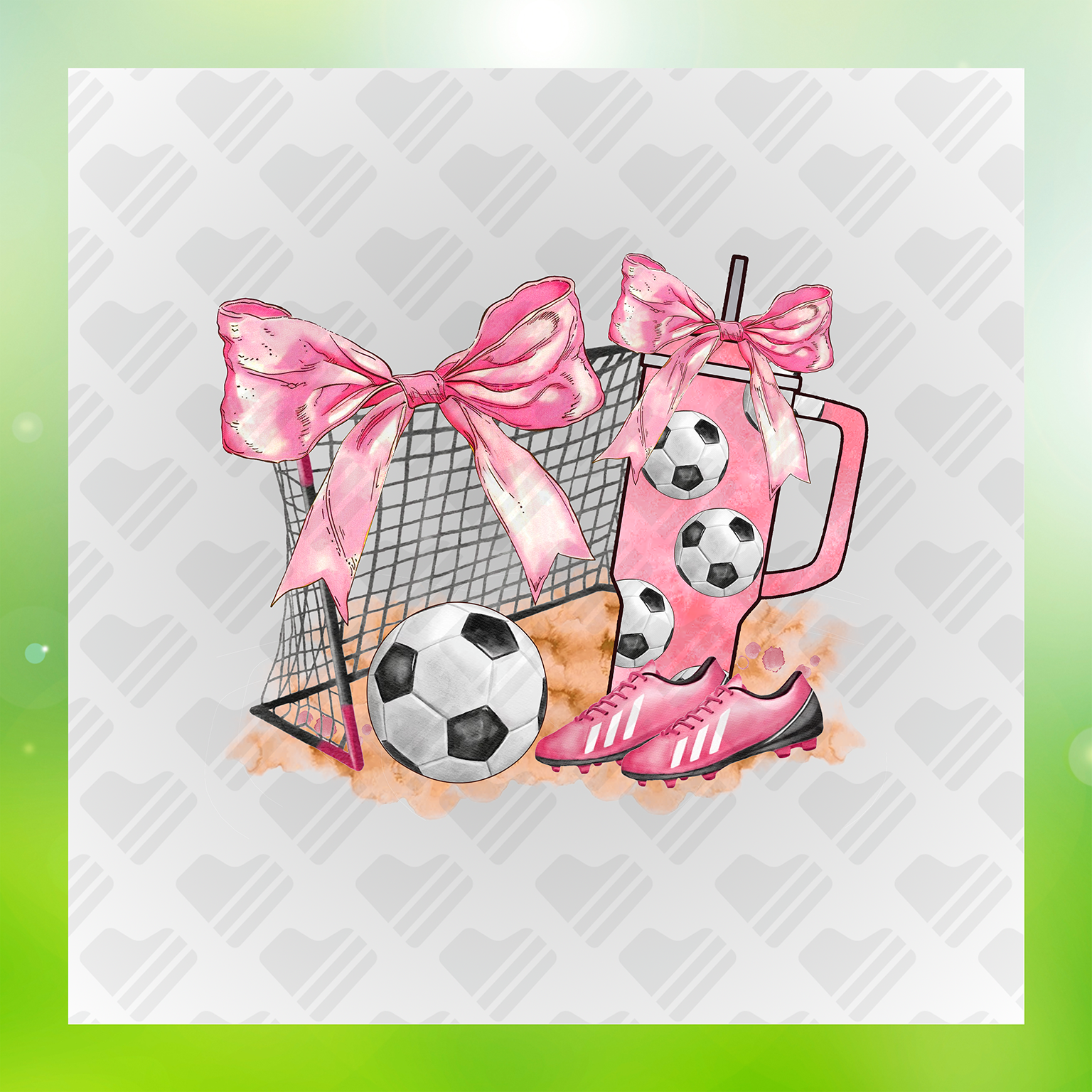 Sports Pink Passion Soccer Transfer