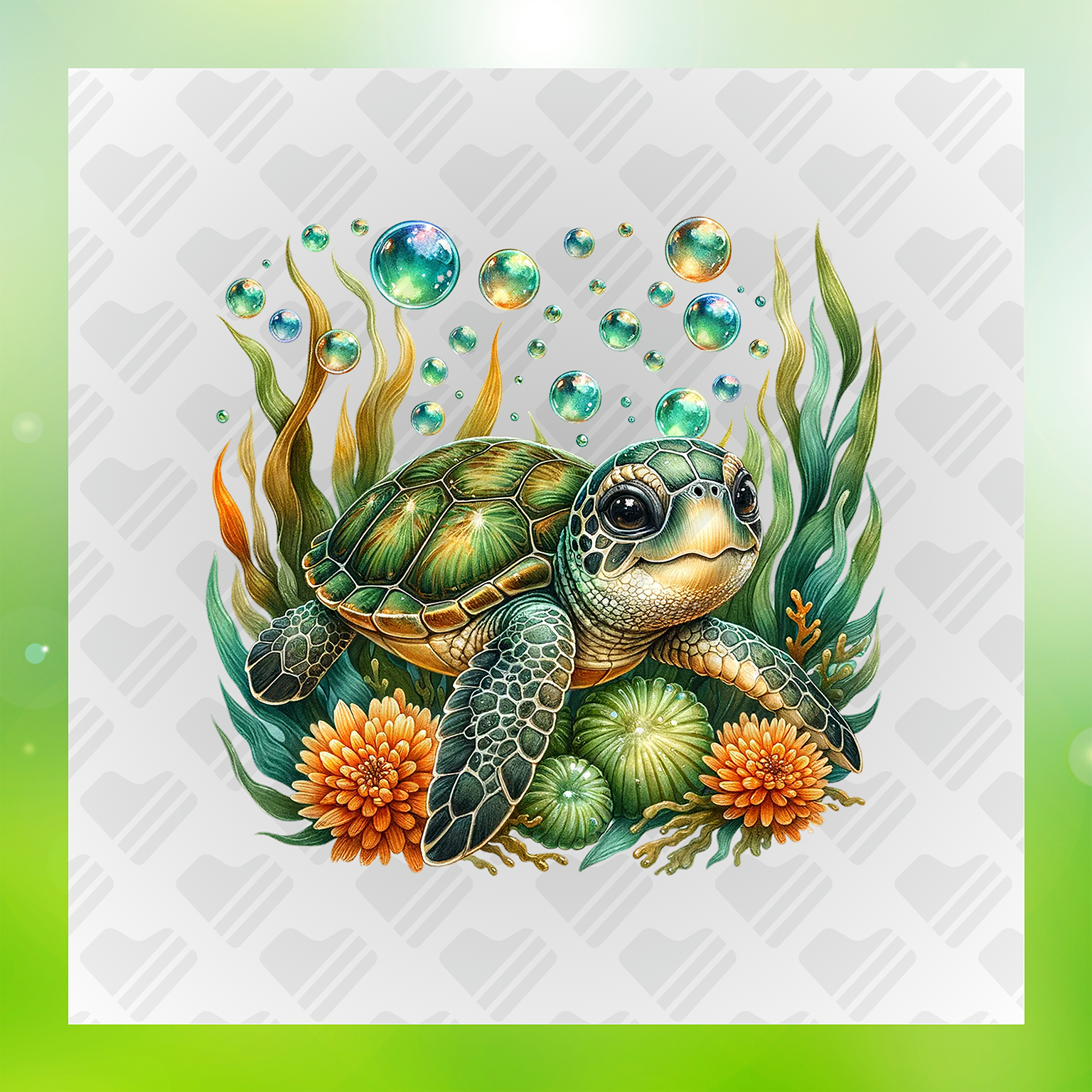 Exquisite Baby Turtle Transfer