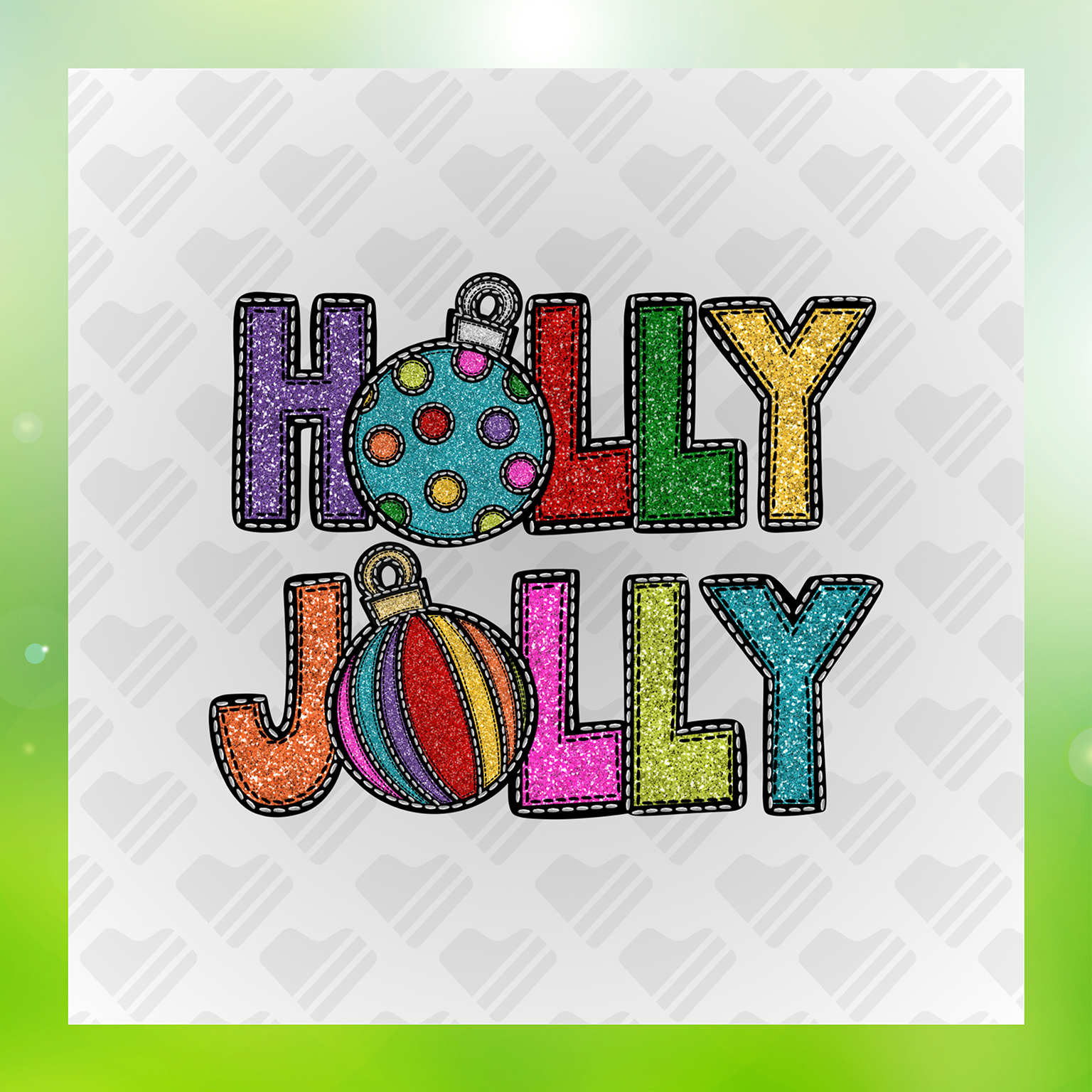 Xmas Holly Jolly Transfer