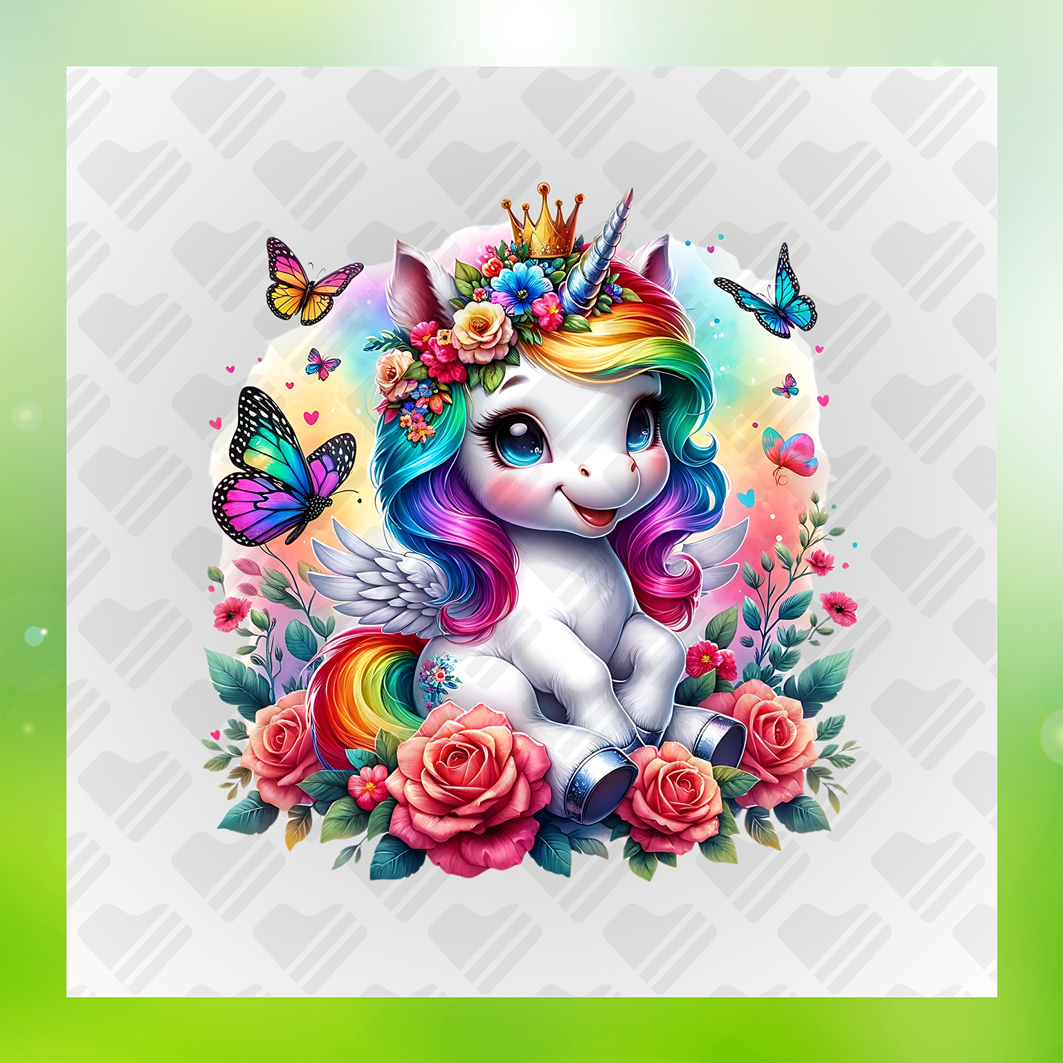 Unicorn Butterfly Bliss Transfer