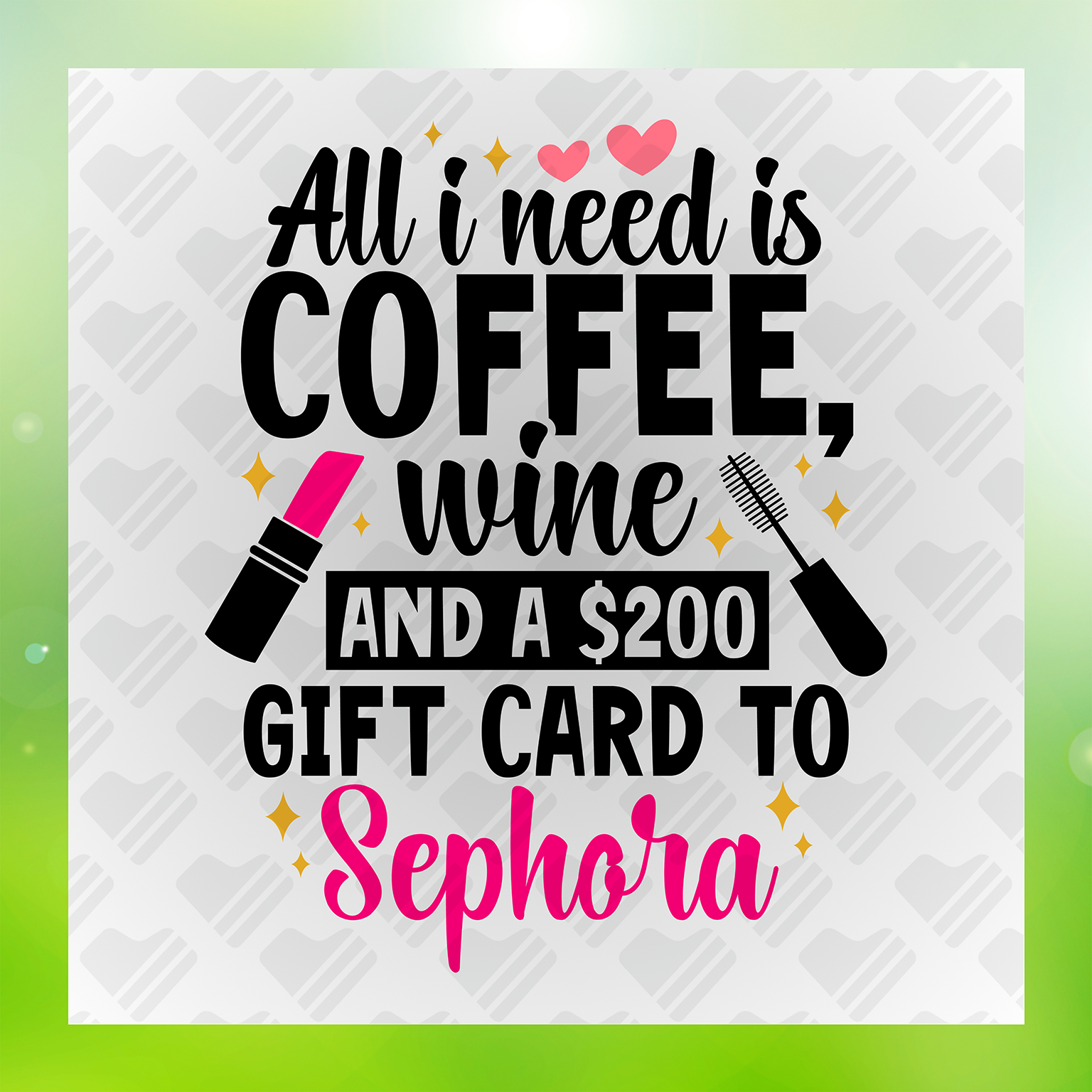 Coffee Wine And A Gift Card To Sephora Transfer