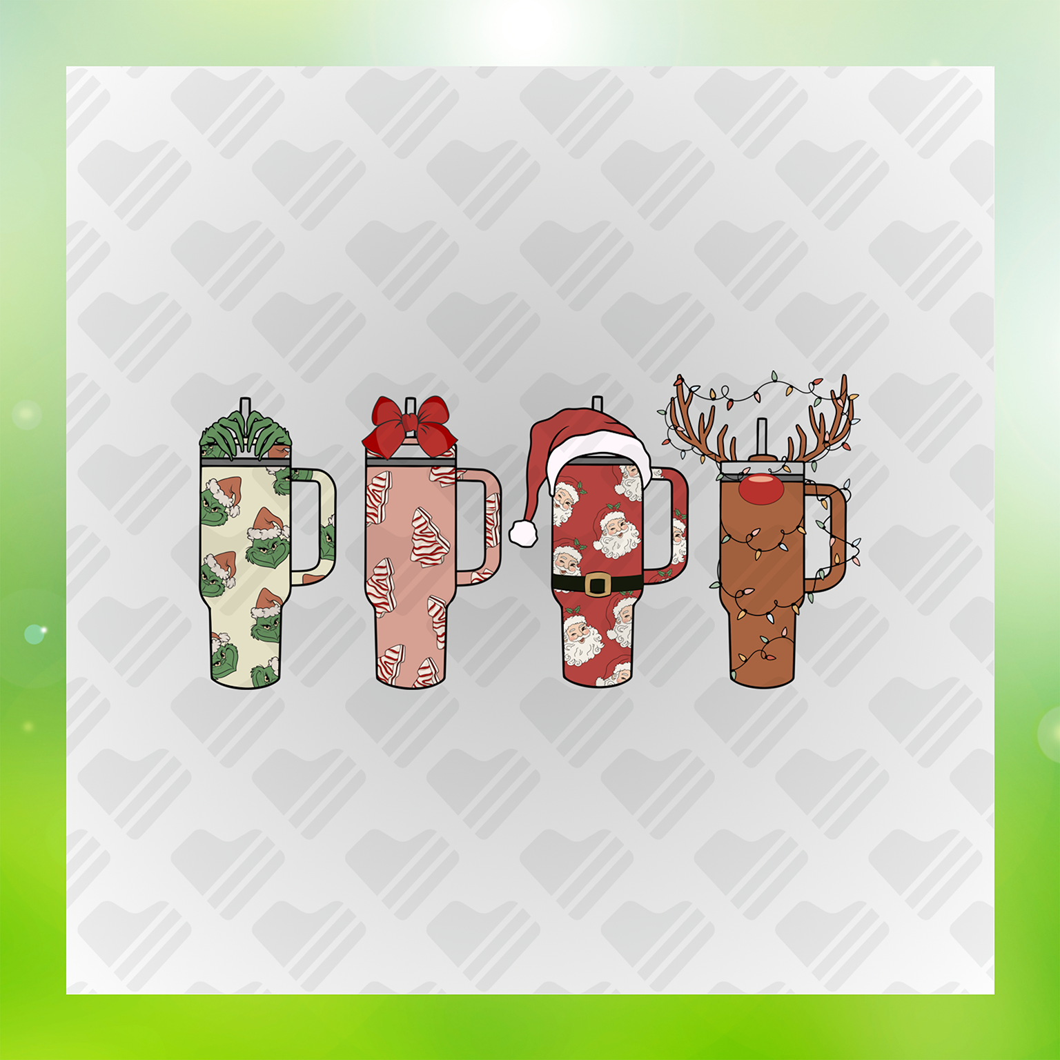 Christmas Tumblers Ver.2 Transfer