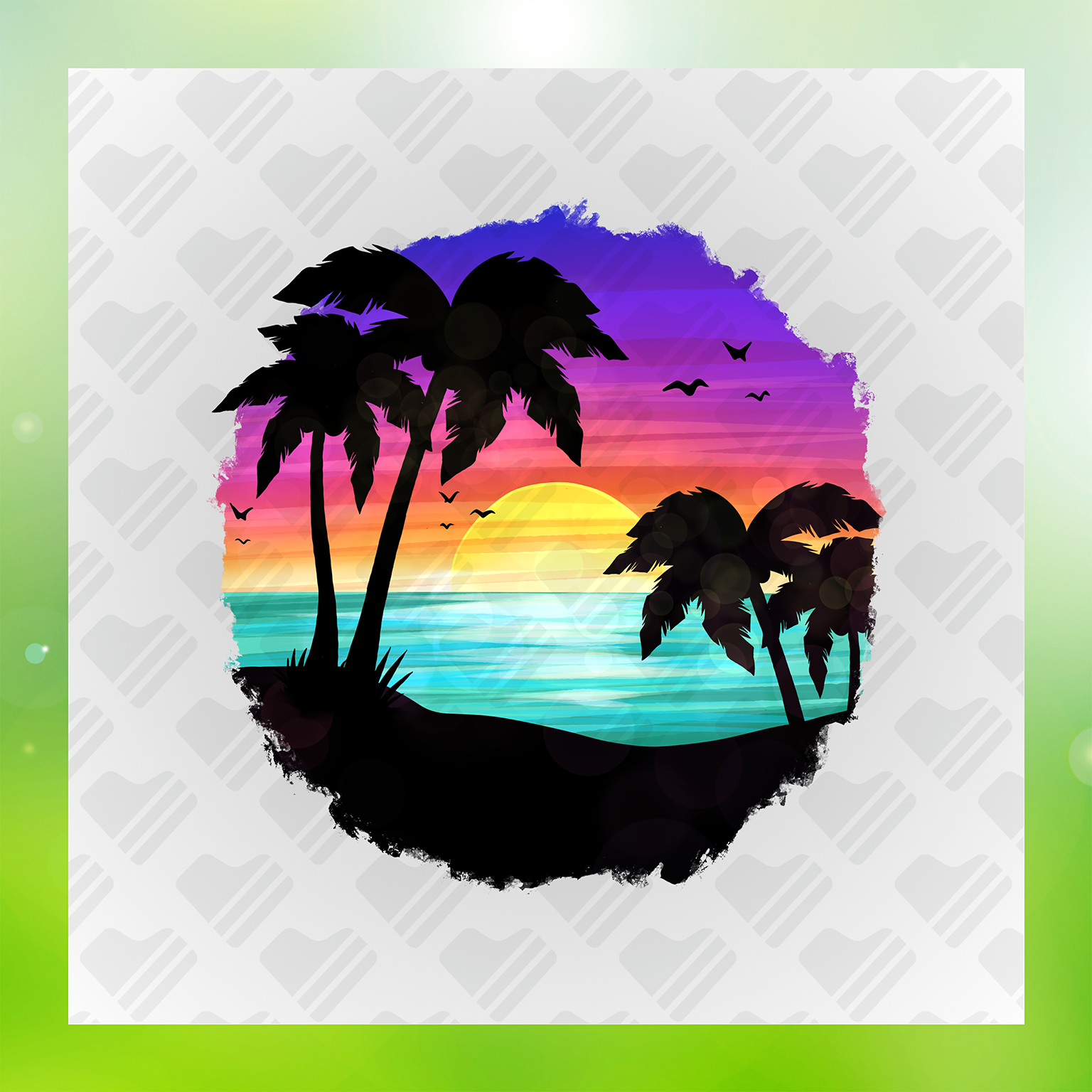 Vibrant Summer Sunsets Transfer